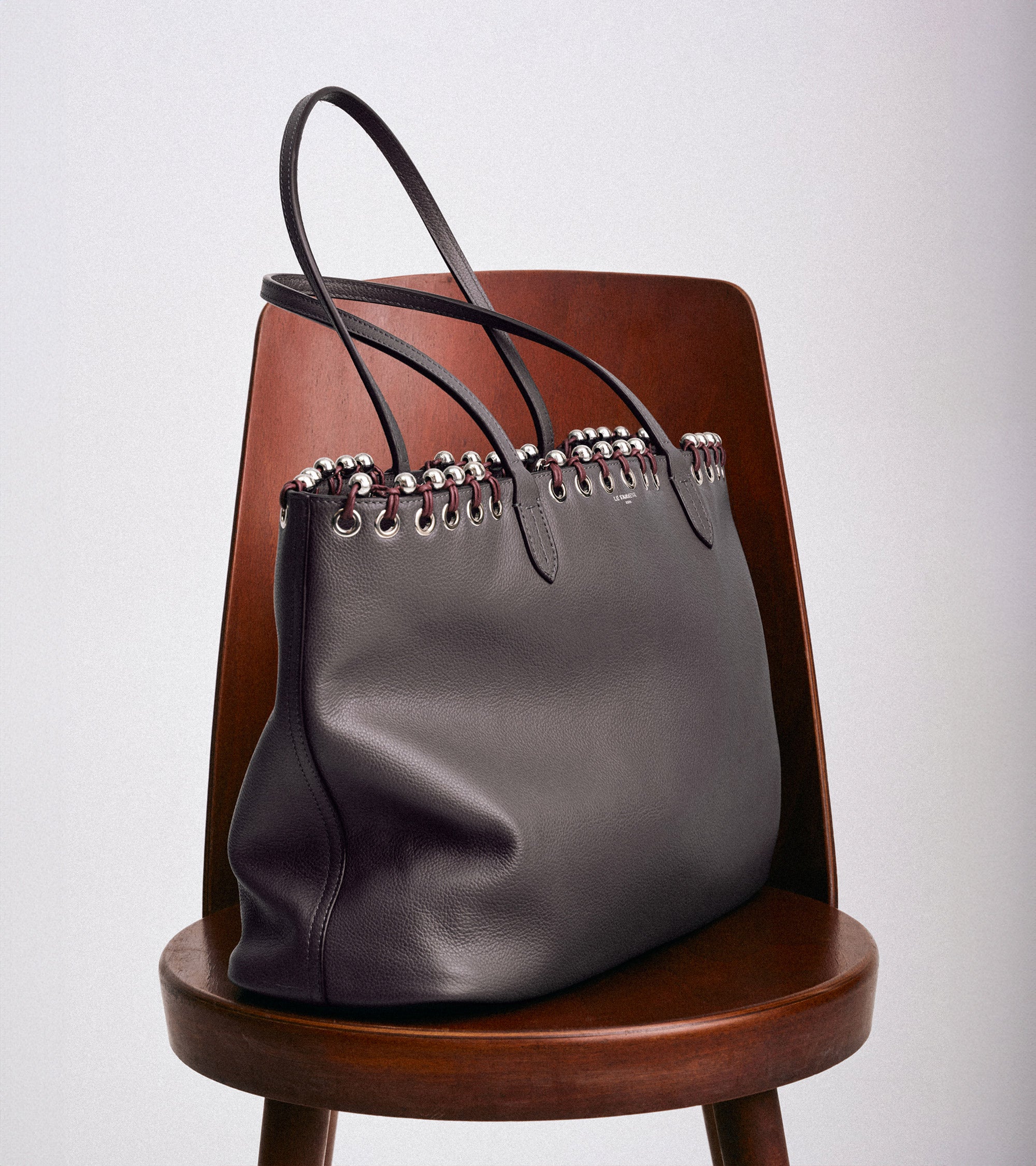 Grained leather tote bag Kitesy Martin Studio