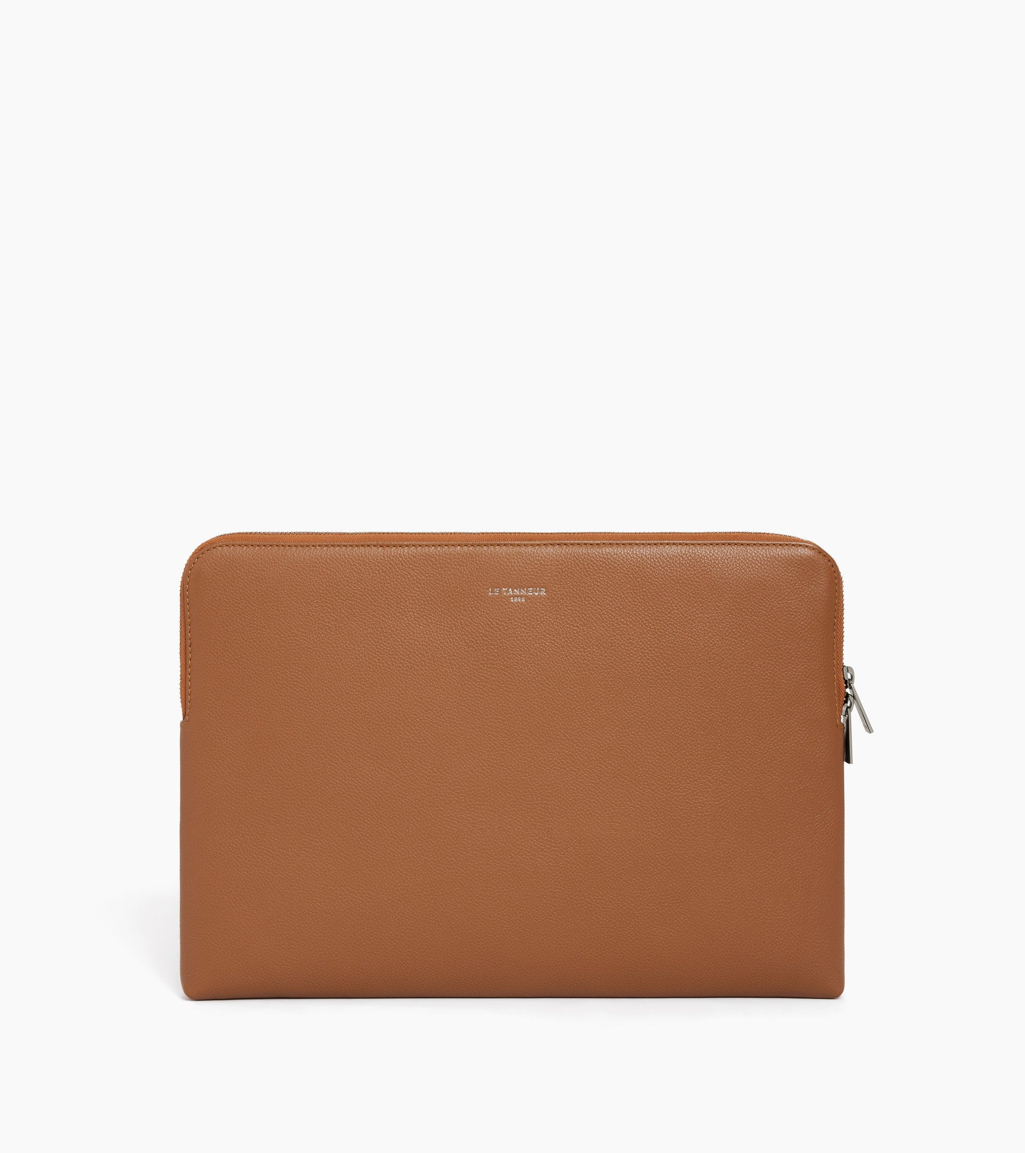 14" laptop sleeve in grained leather