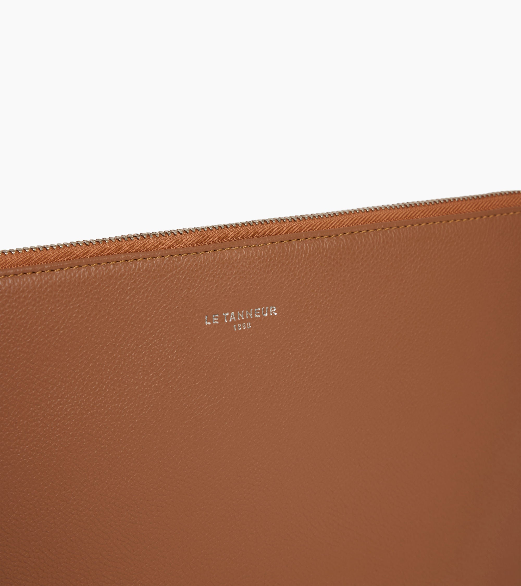 14" laptop sleeve in grained leather