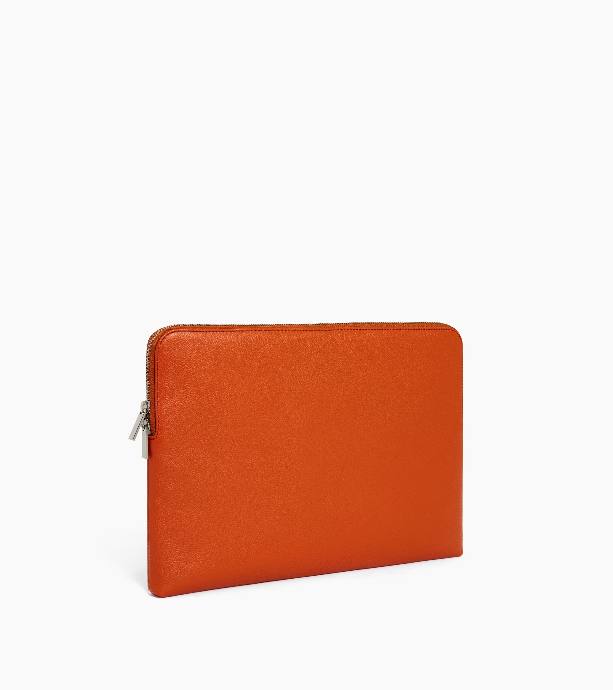 14" laptop sleeve in grained leather
