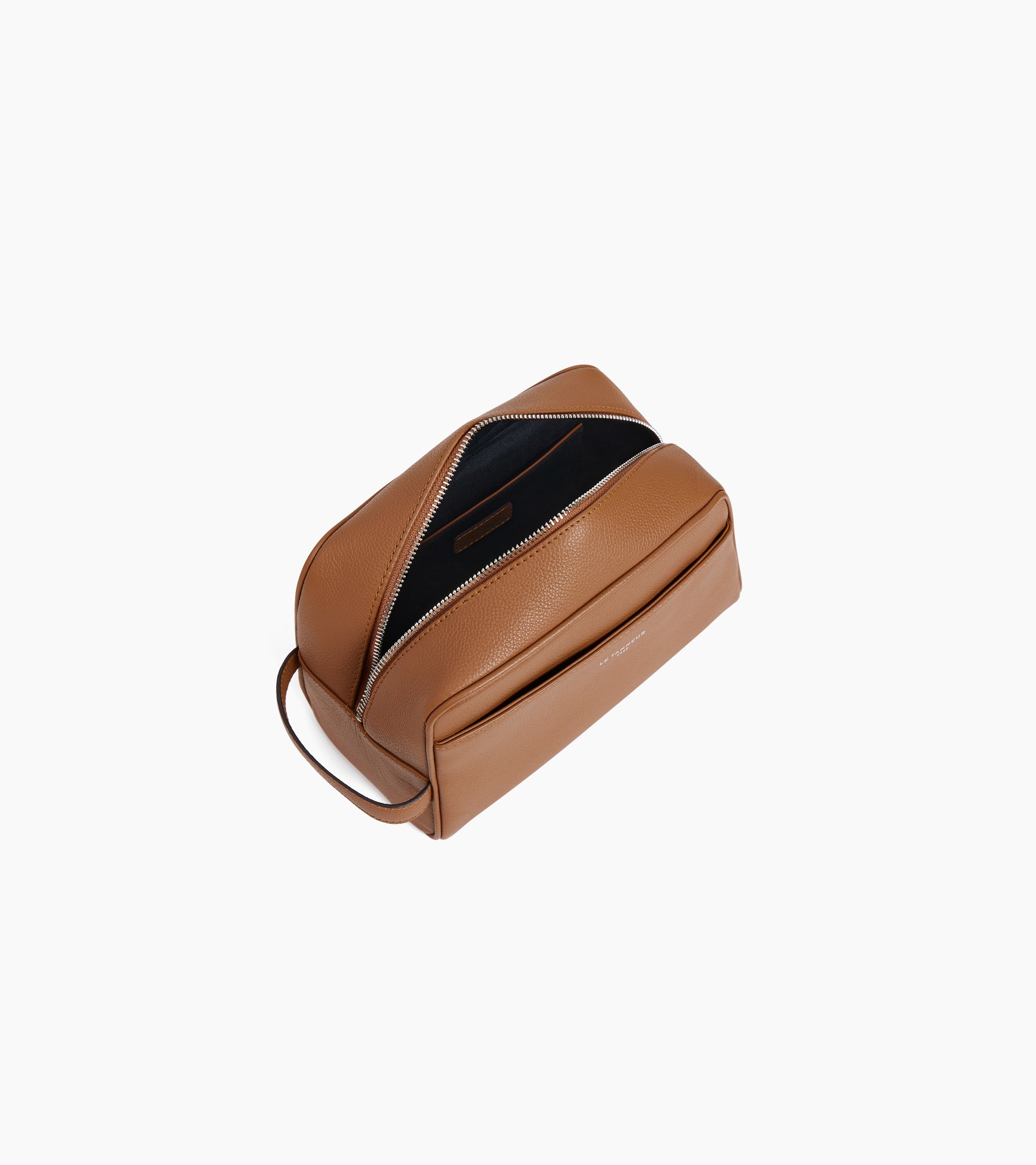 Grained leather toiletry bag