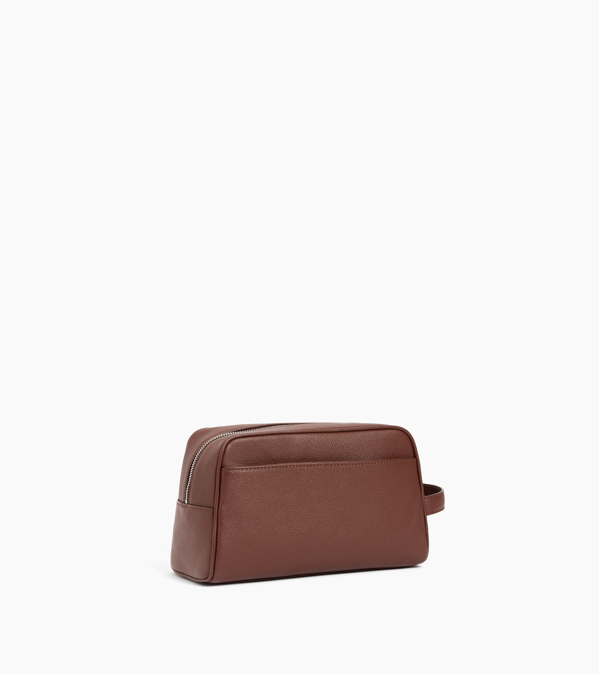 Grained leather toiletry bag