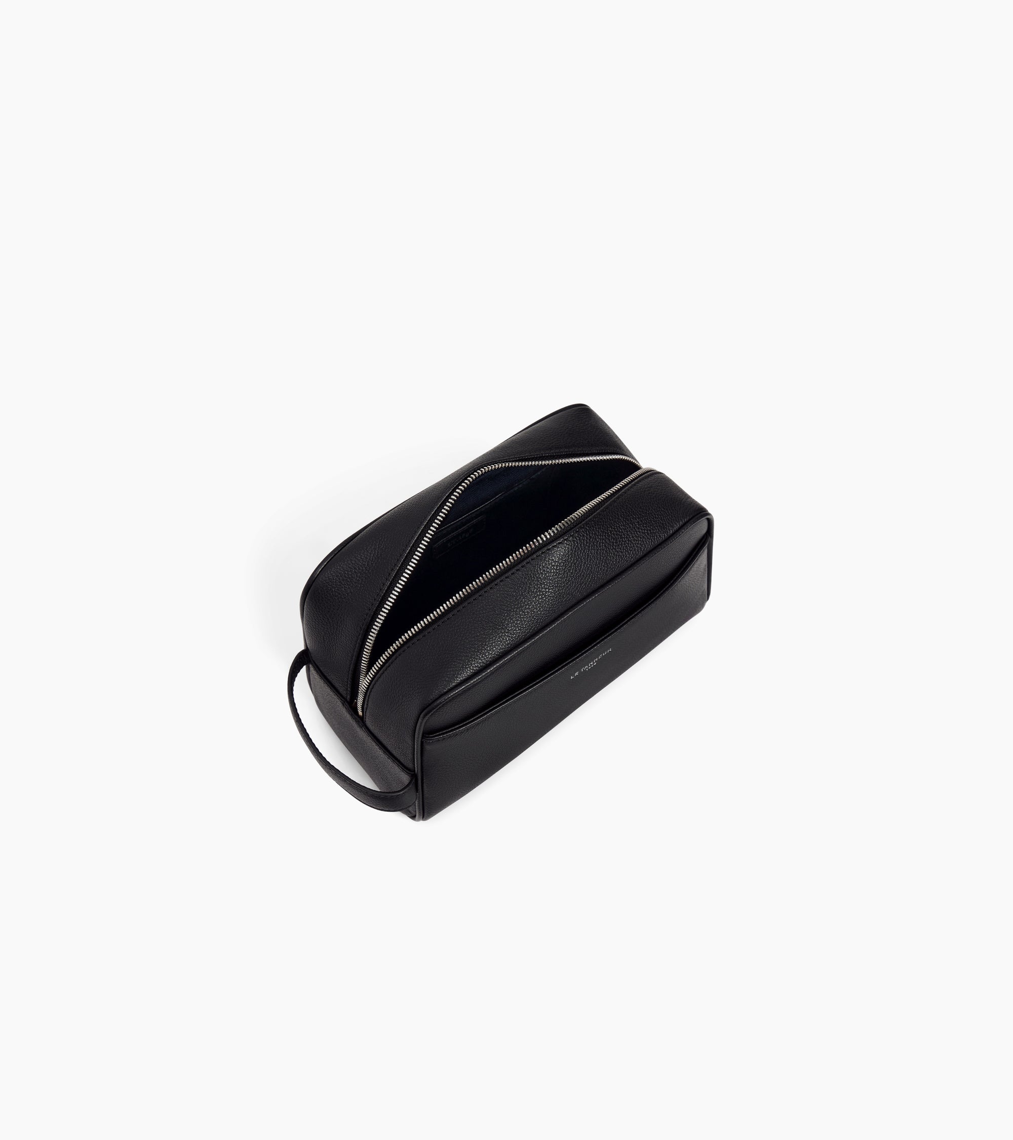 Grained leather toiletry bag