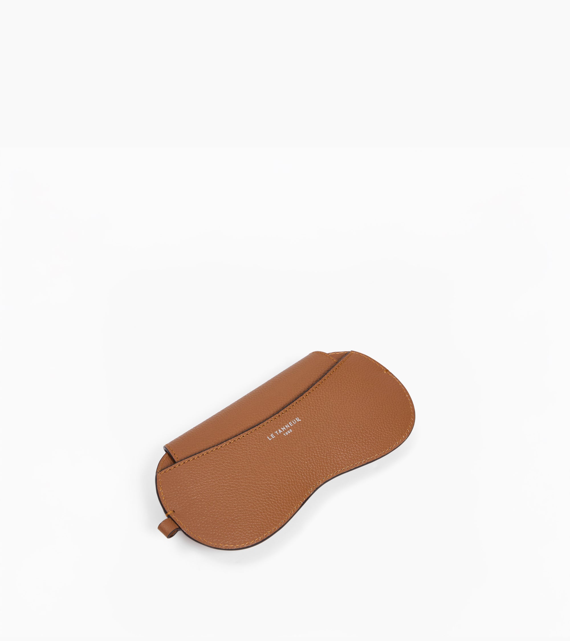 Grained leather glasses case with charms