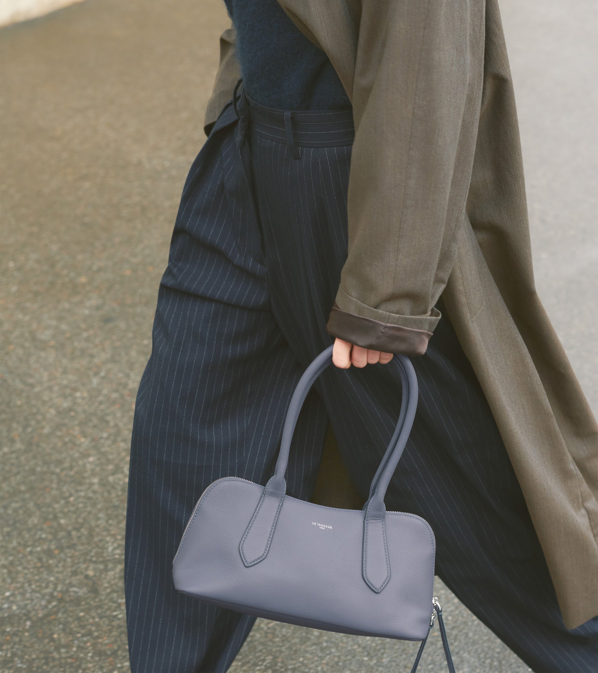 Apolline bowling bag in grained leather