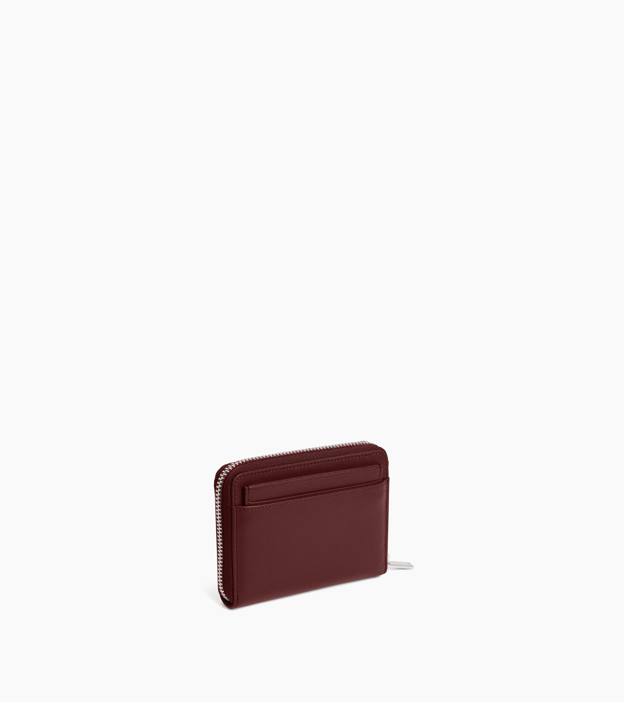 Albertine zipped coin purse with removable card holder in smooth leather