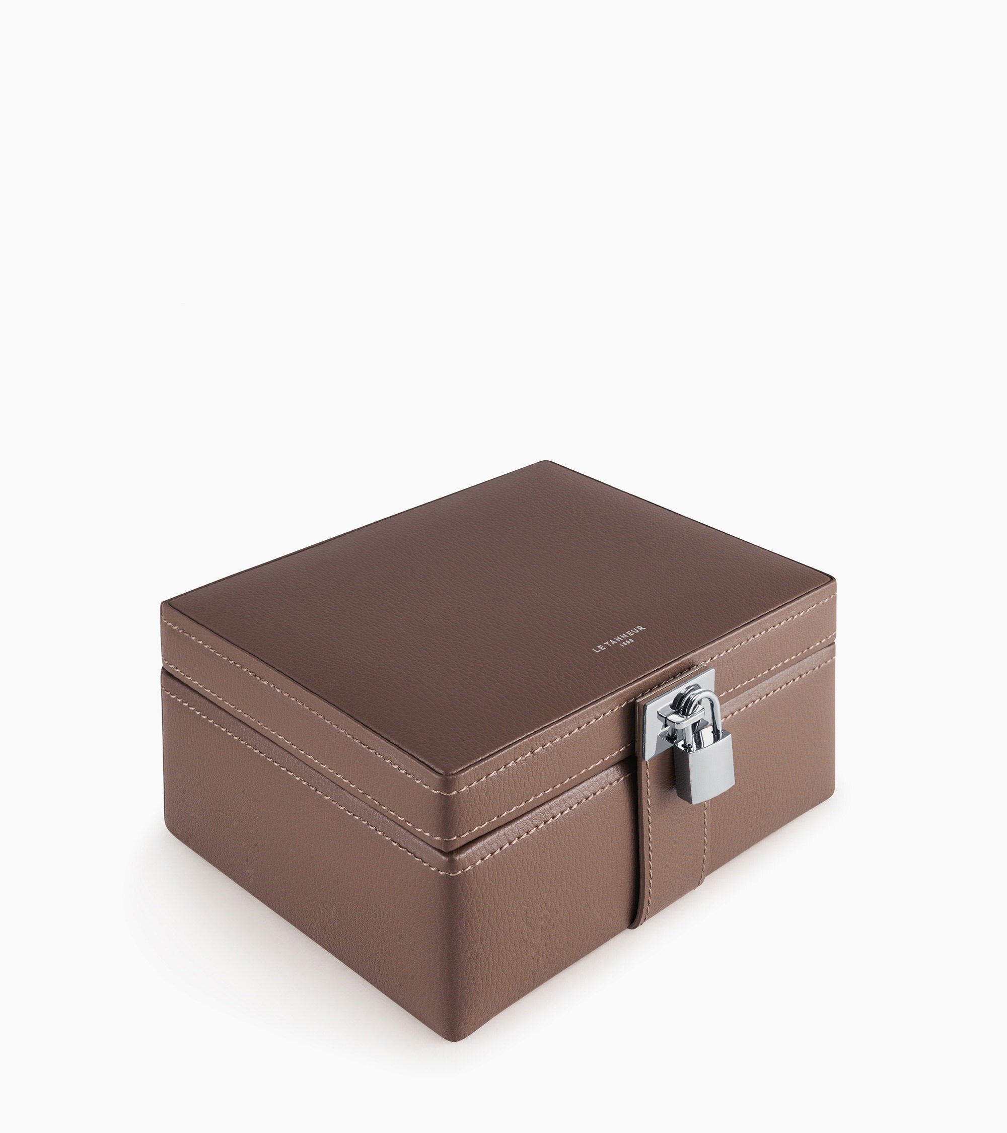 Medium jewelry box in leather