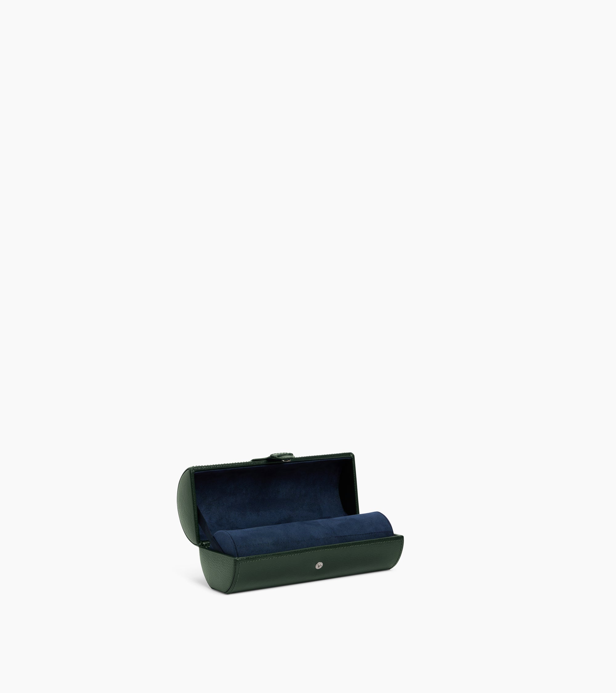 3 slot watch box in grained leather