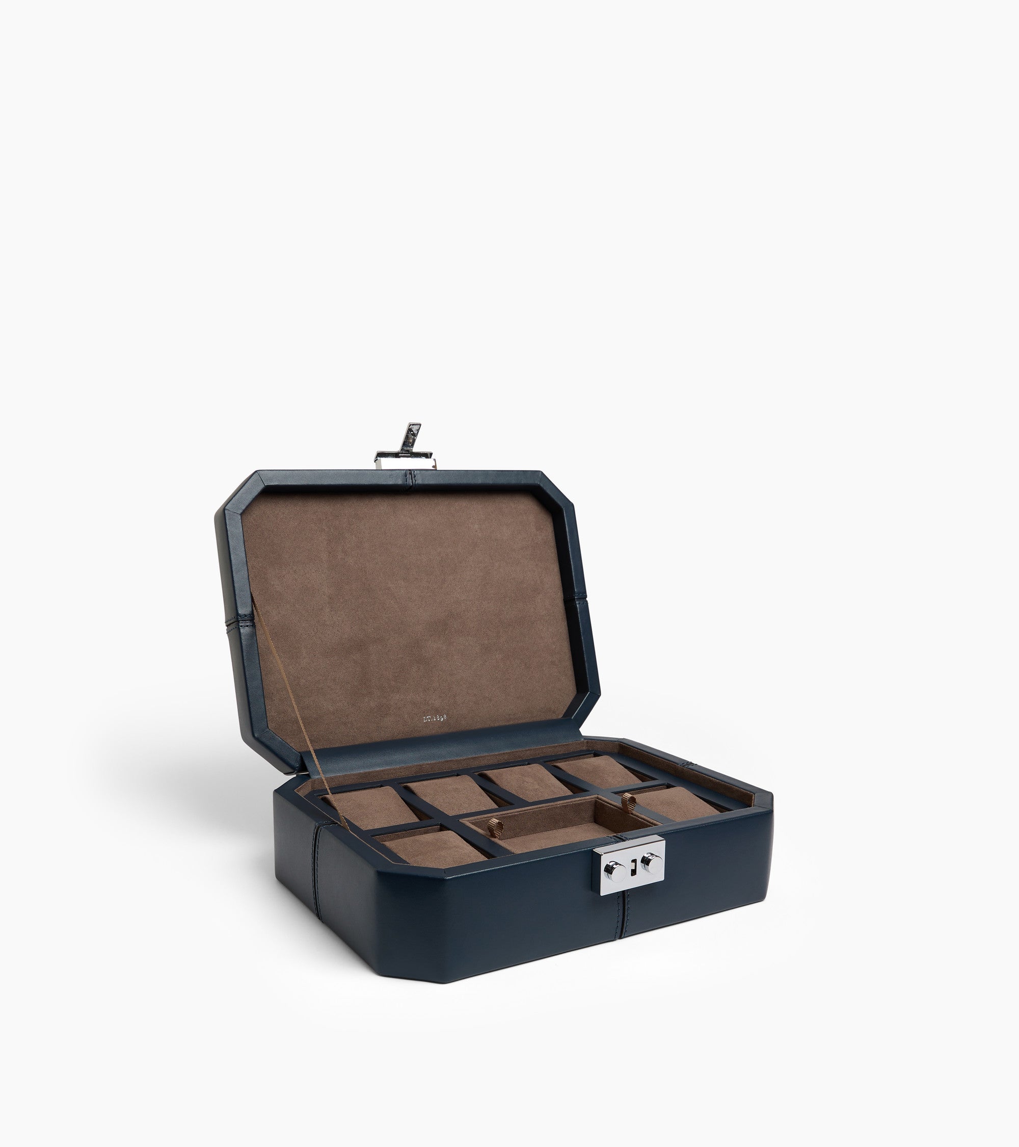 6-watch and cufflinks box in leather