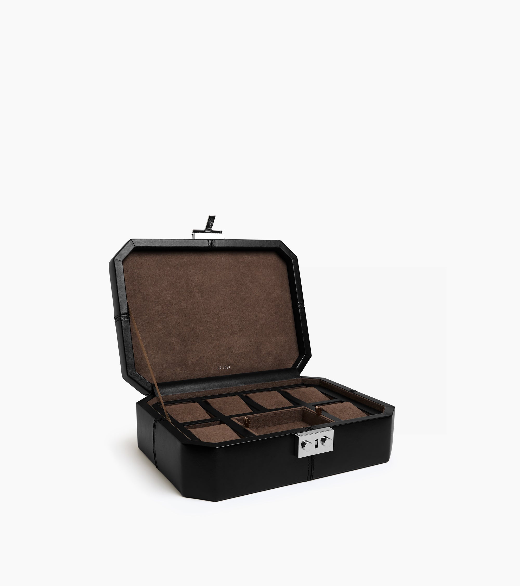 6-watch and cufflinks box in leather