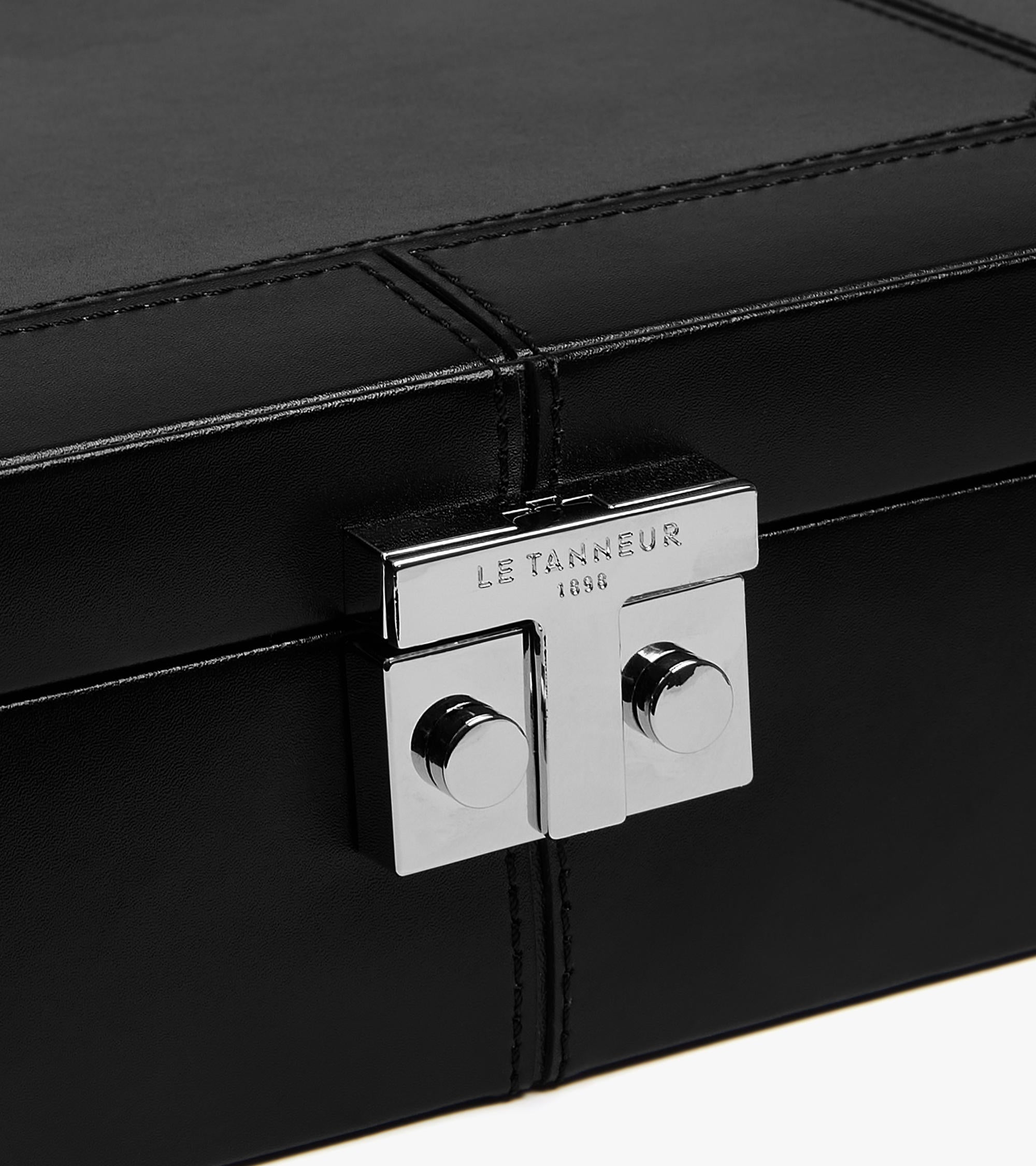 6-watch and cufflinks box in leather