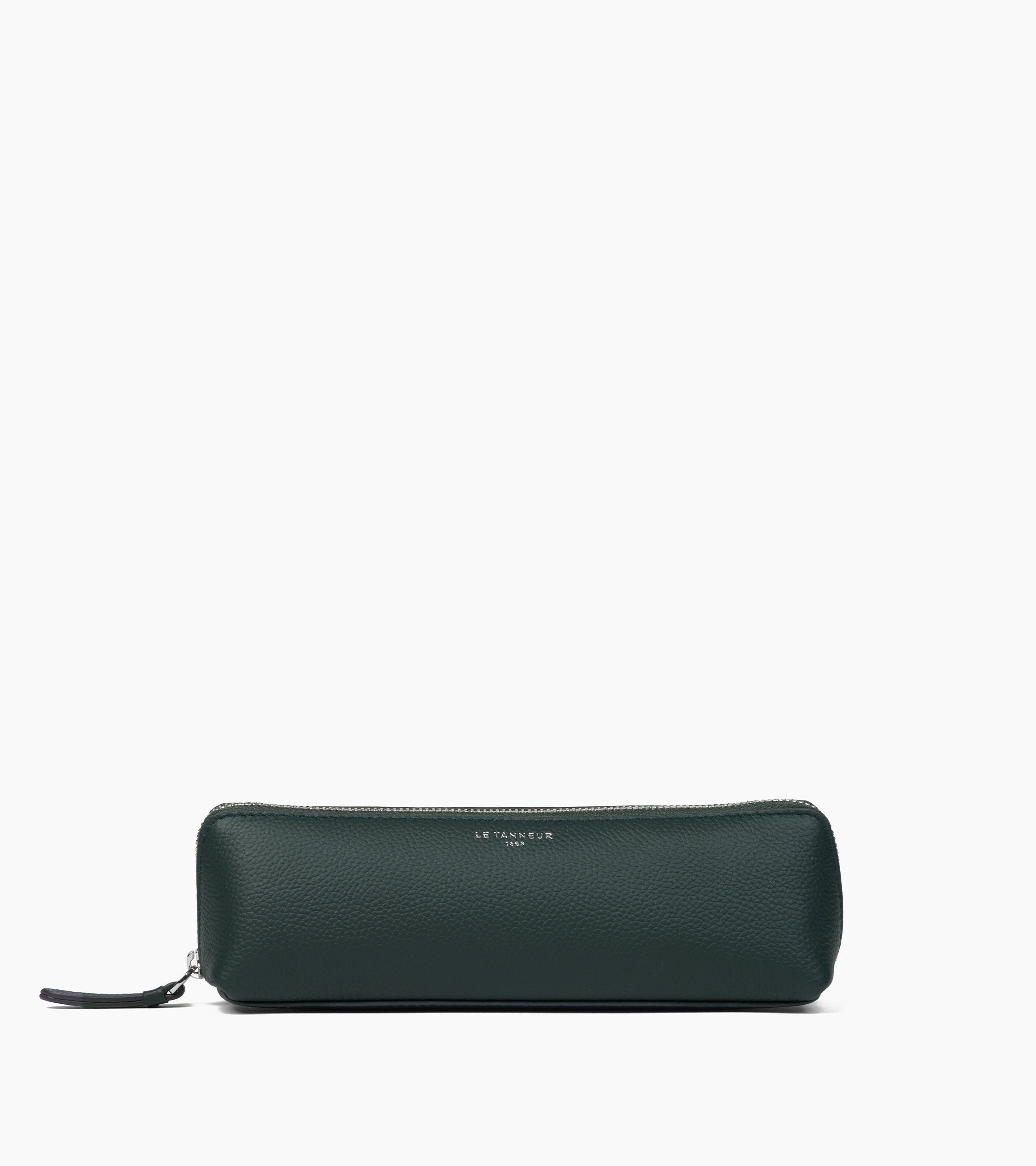 Pen case in grained leather