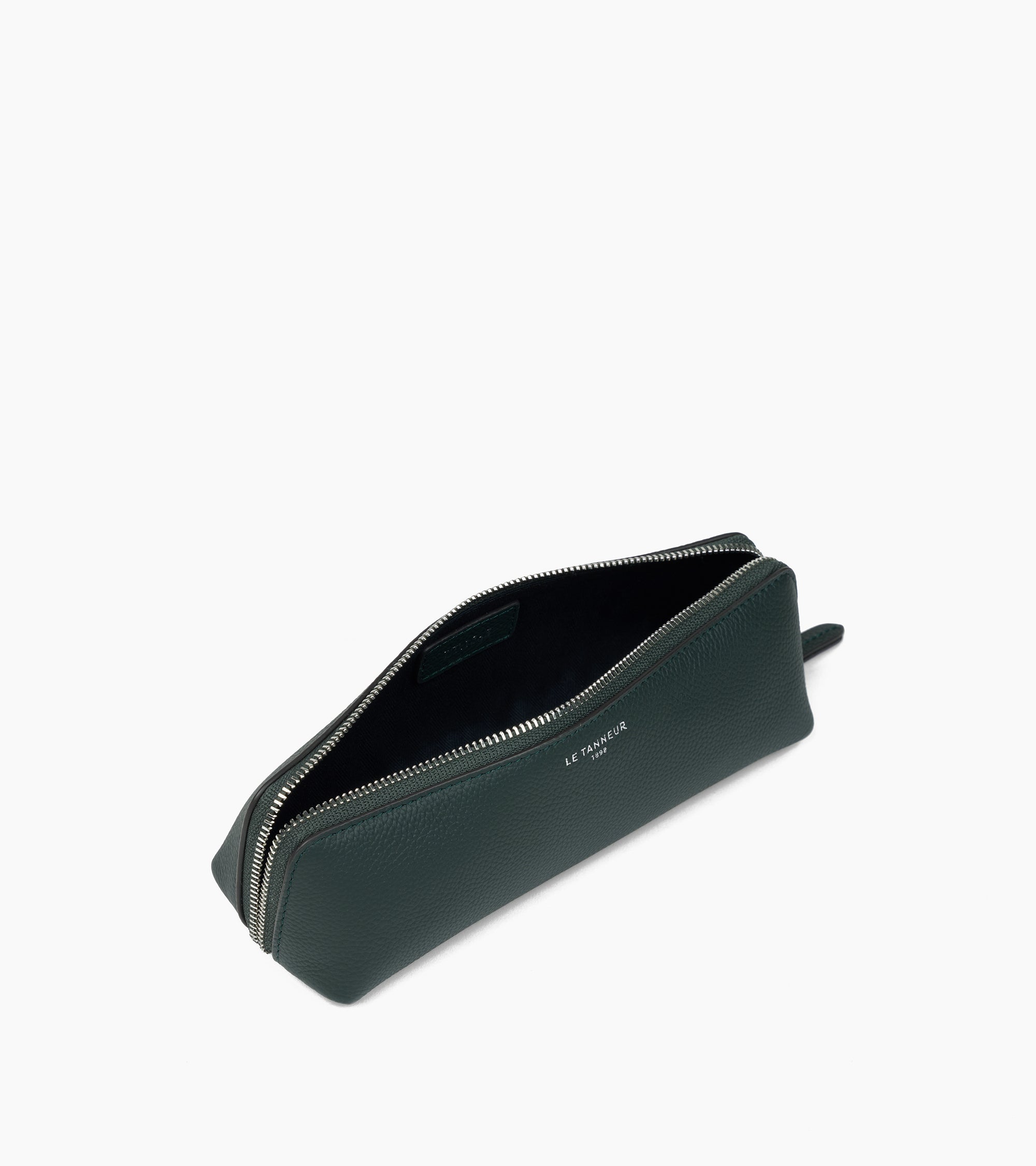 Pen case in grained leather