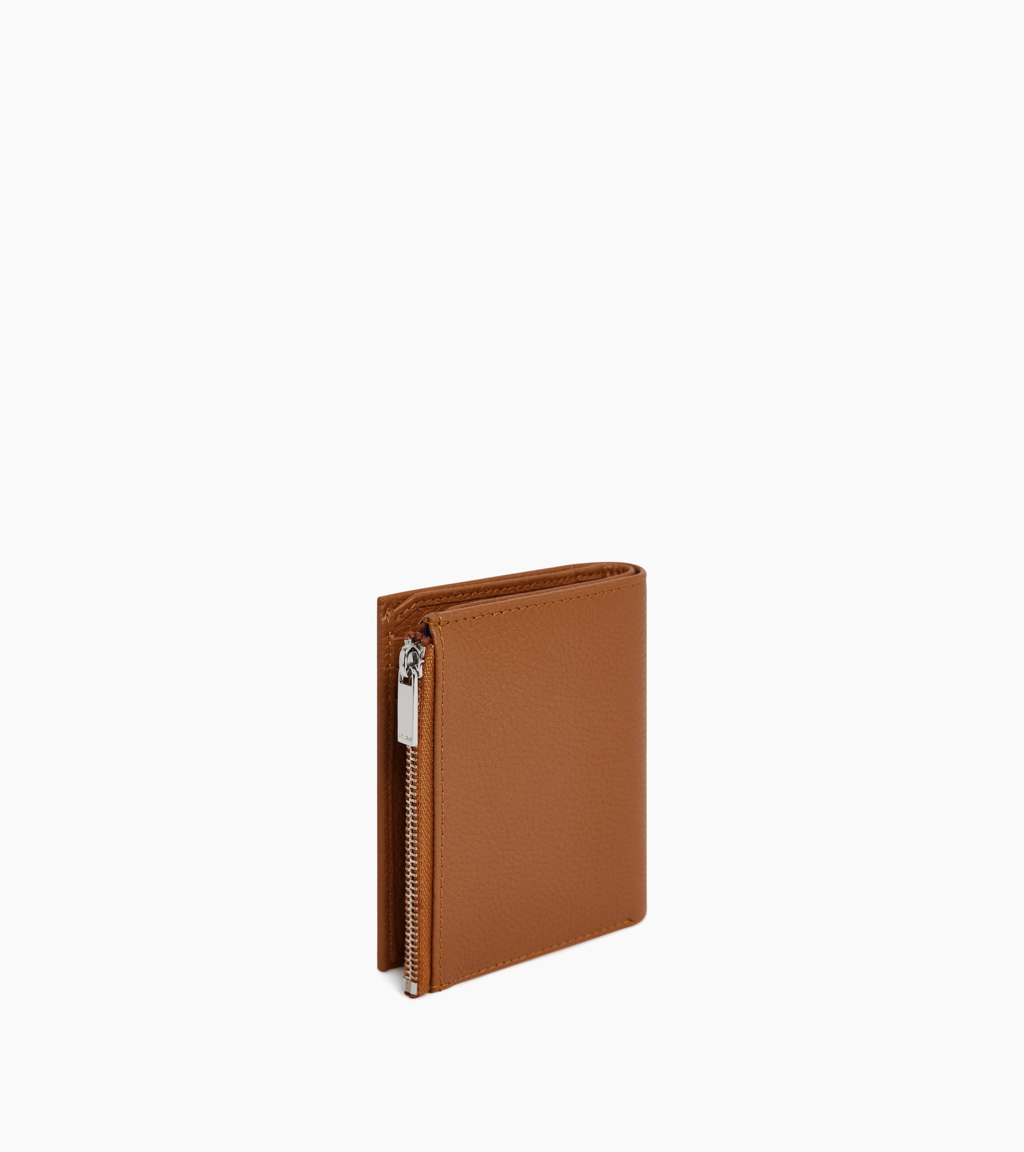 Charles medium zipped wallet in grained leather