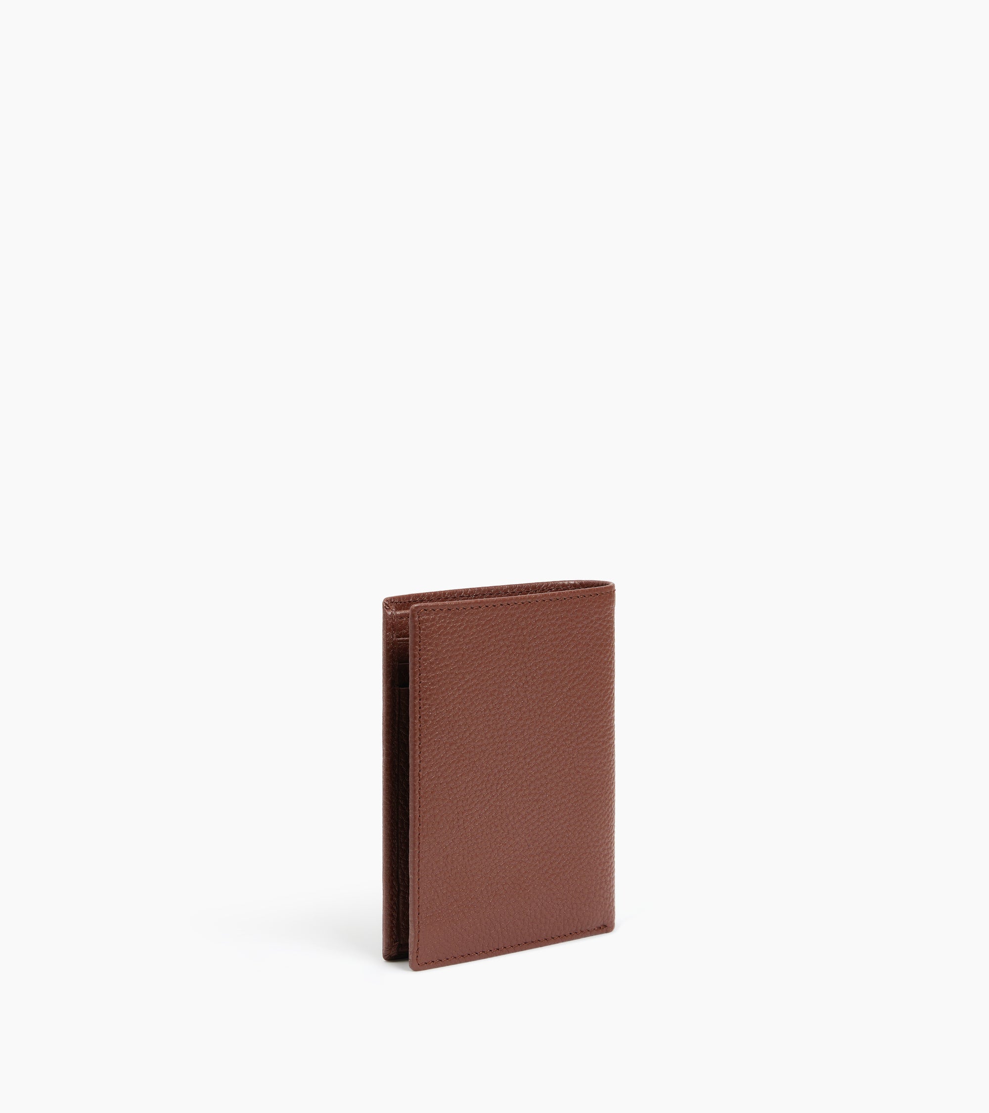 Charles medium-sized zipped wallet with 2 gussets in grained leather