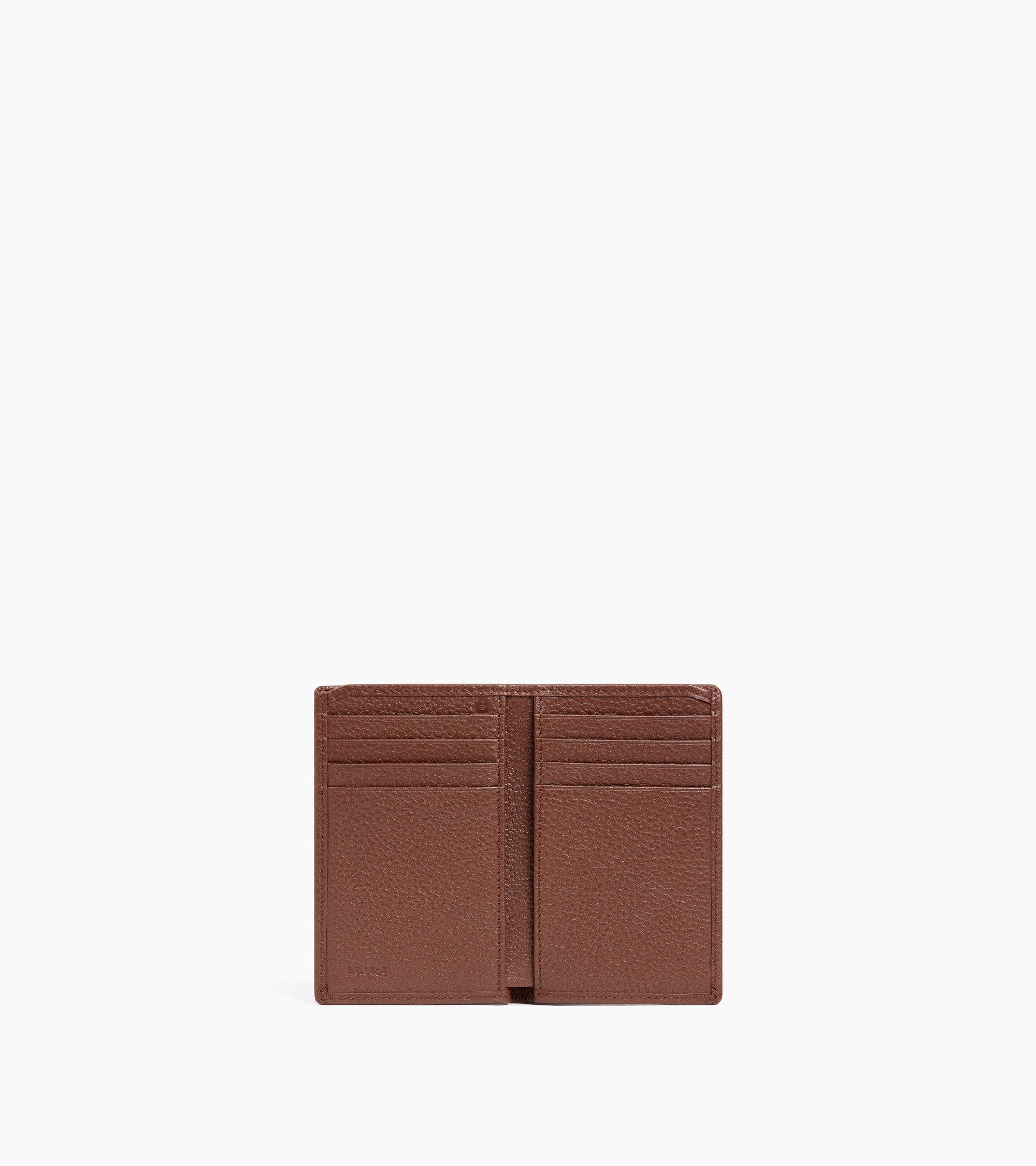 Charles small card holder in grained leather