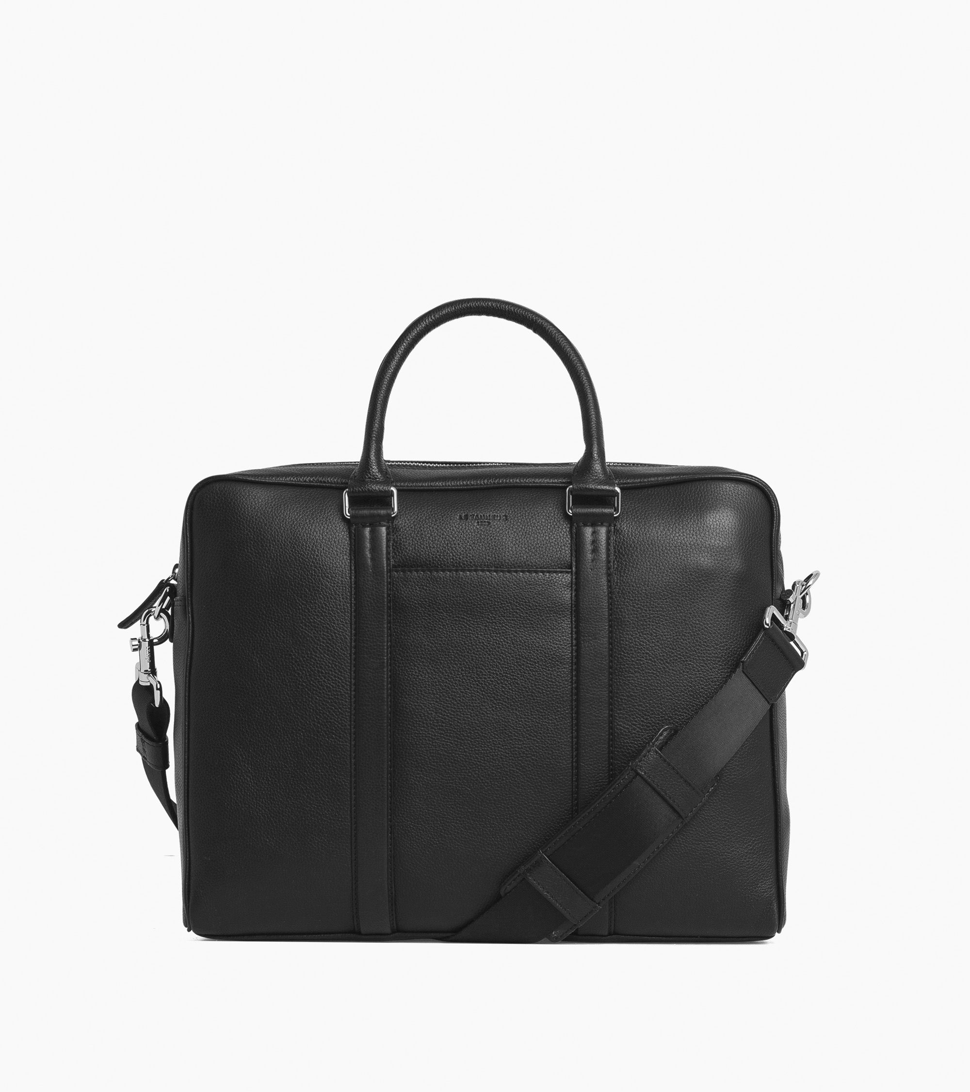 Charles 15" briefcase in grained leather medium size
