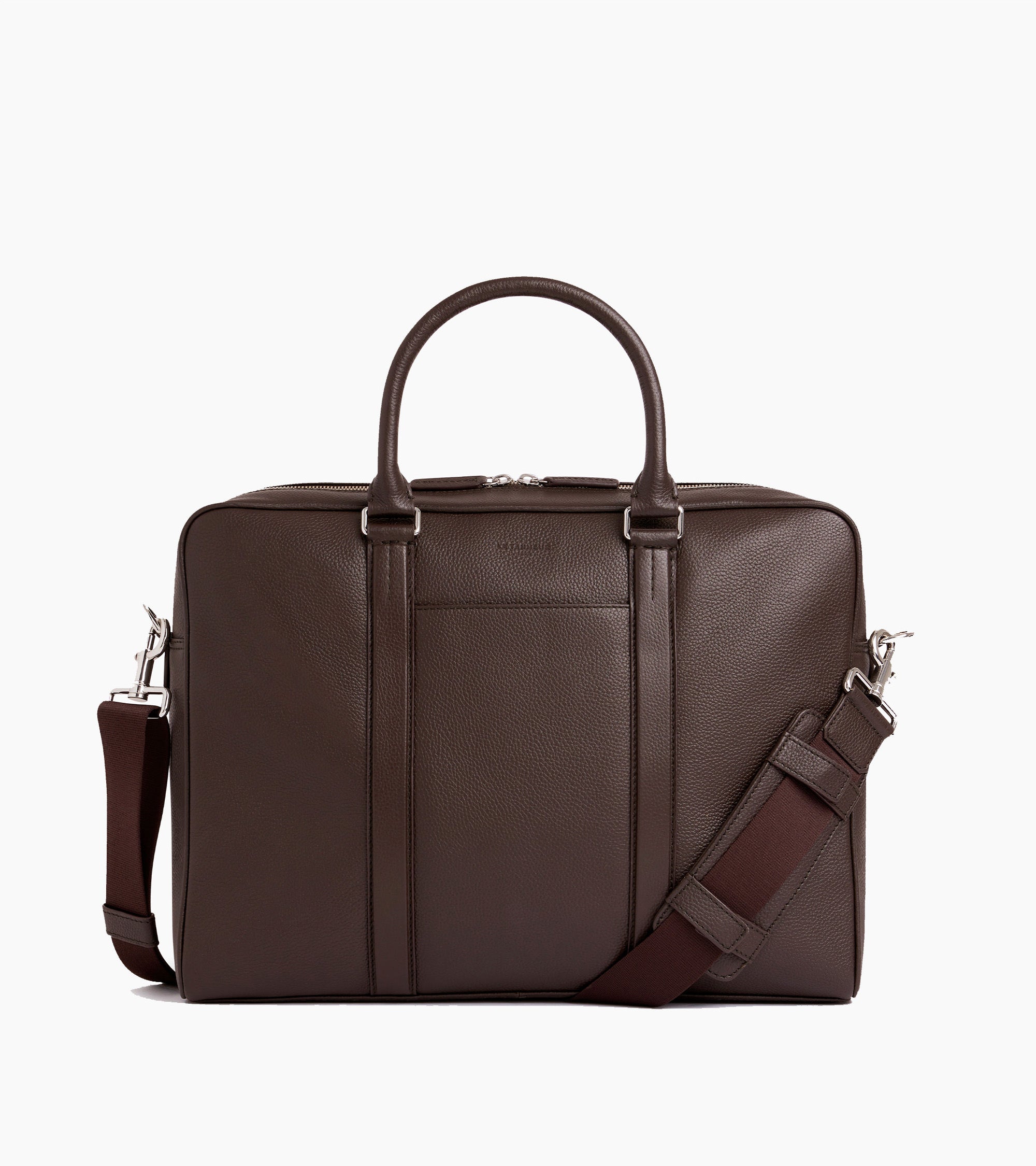 Charles 15" briefcase in grained leather large size