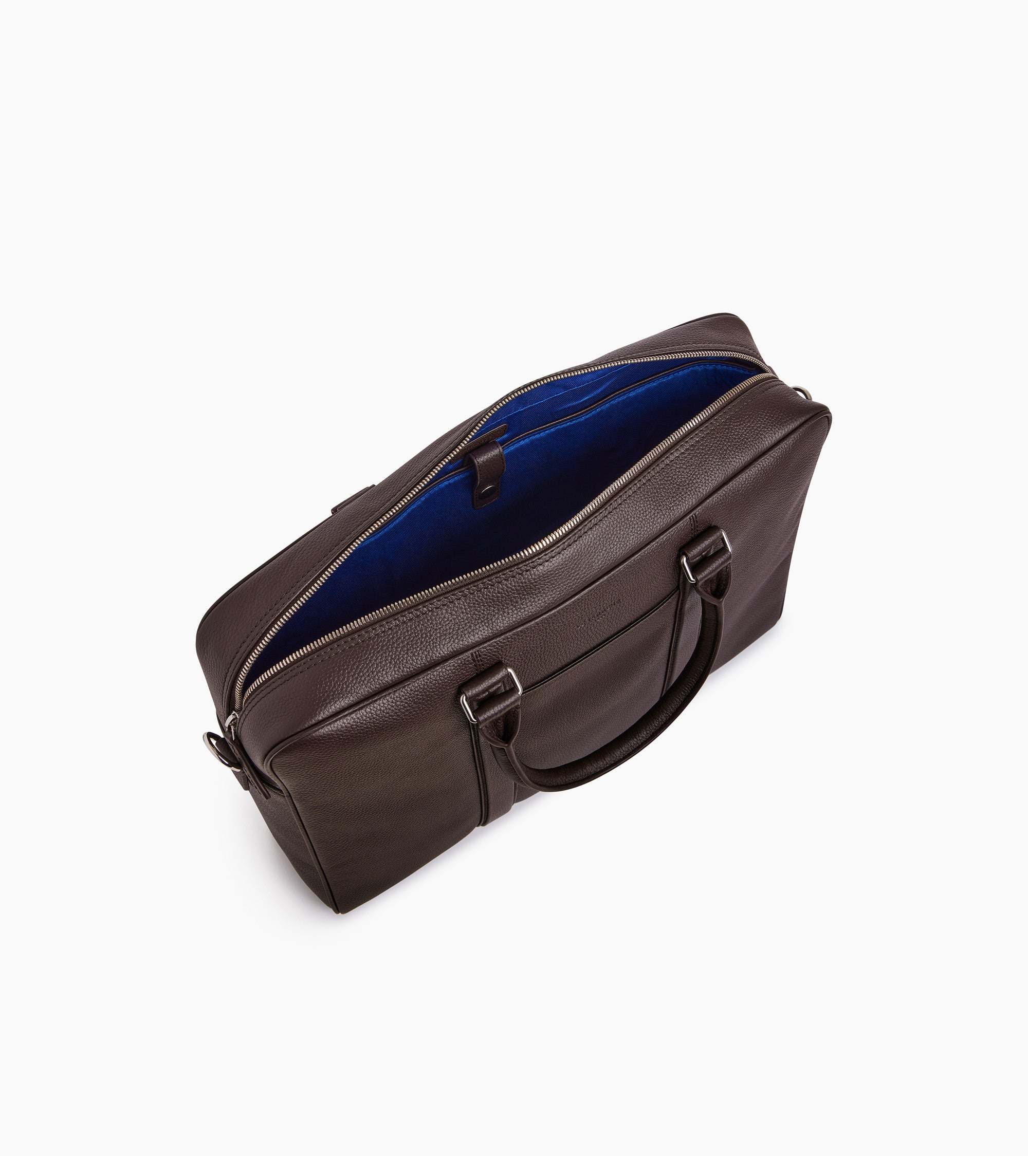 Charles 15" briefcase in grained leather large size