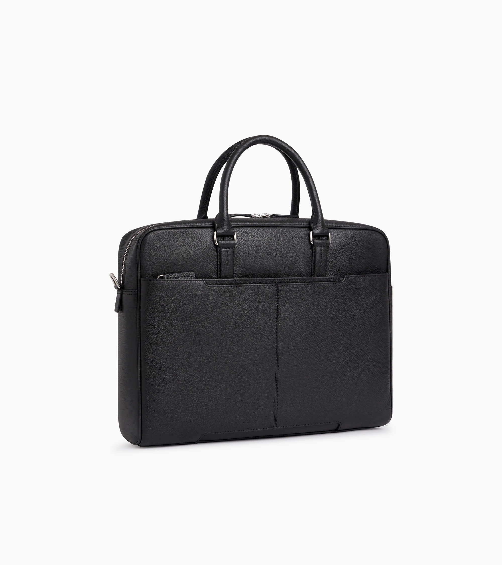 Charles 15" briefcase in grained leather large size
