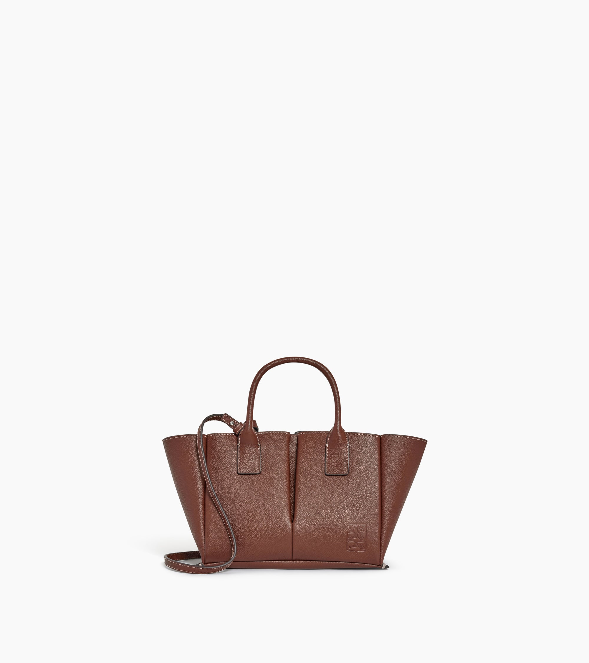 Elena small handbag in grained leather