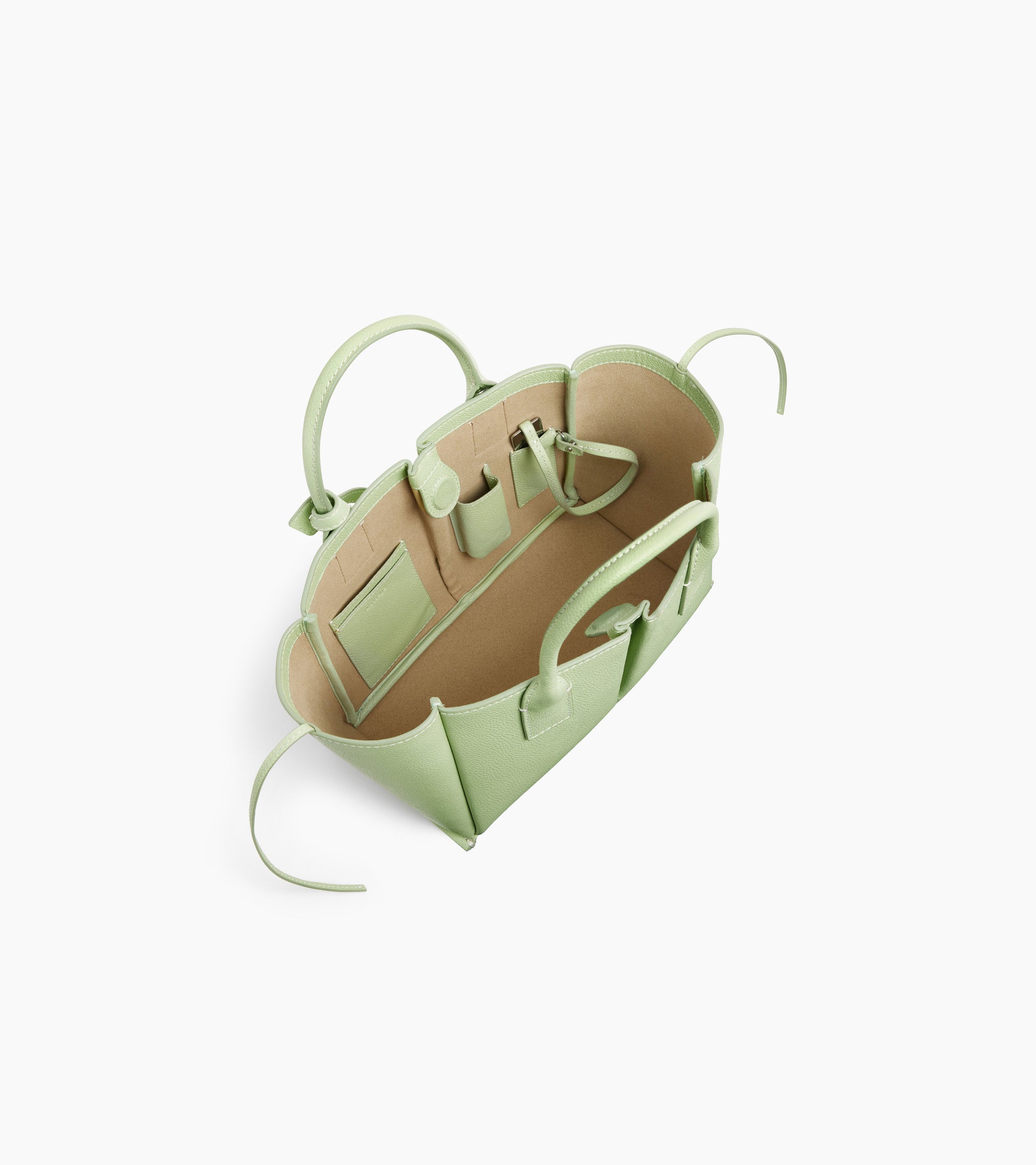 Elena small handbag in grained leather