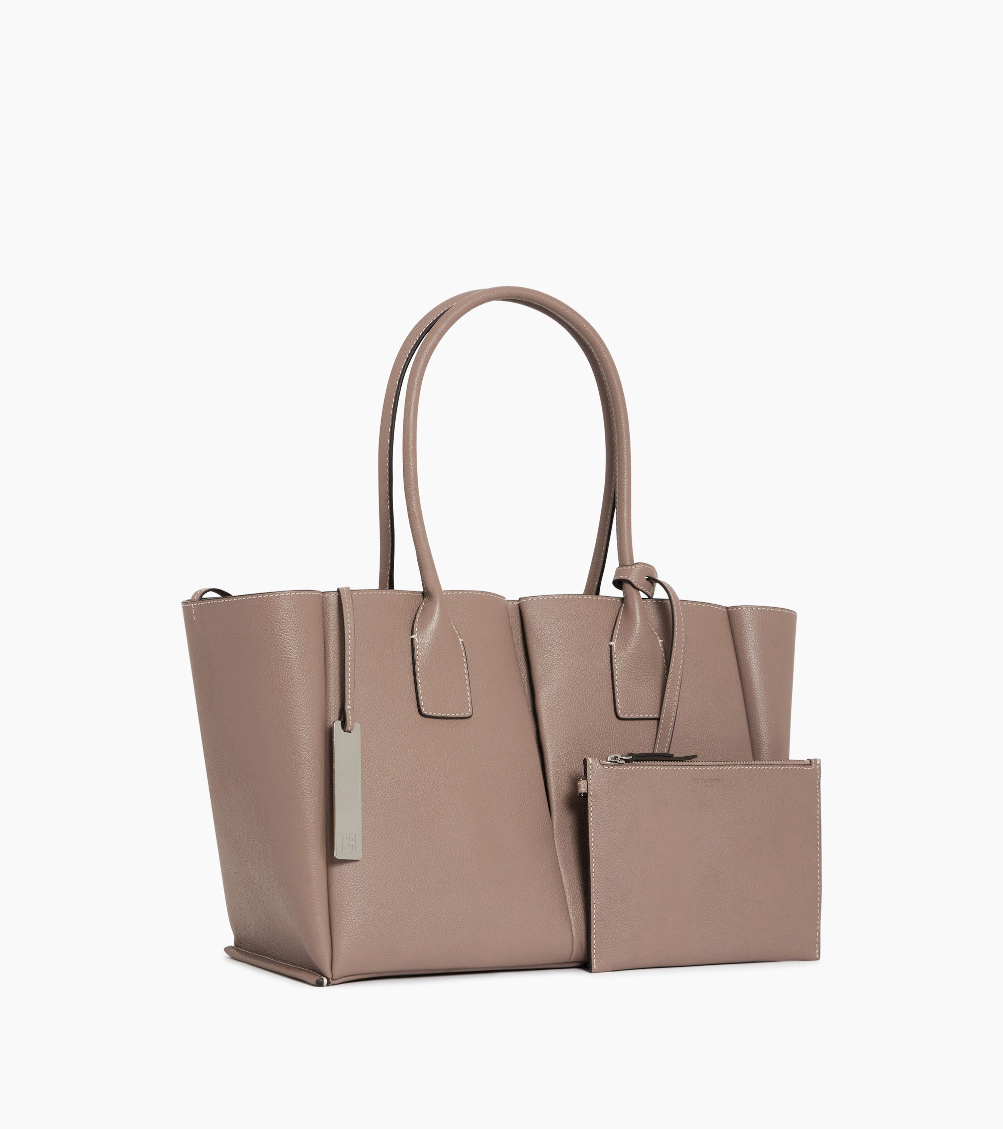 Elena large tote bag in grained leather