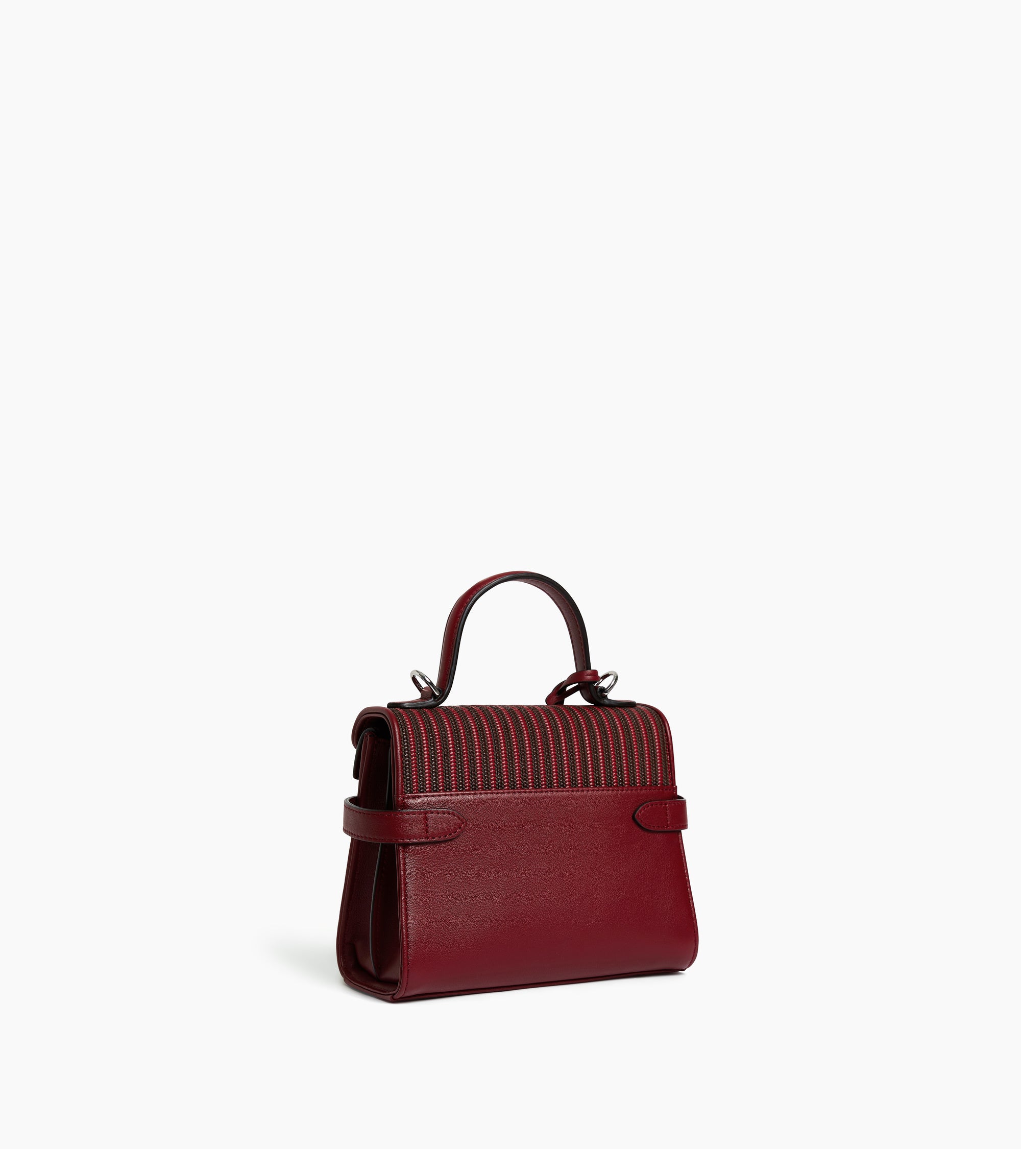 Emilie small double-flap handbag in braided leather