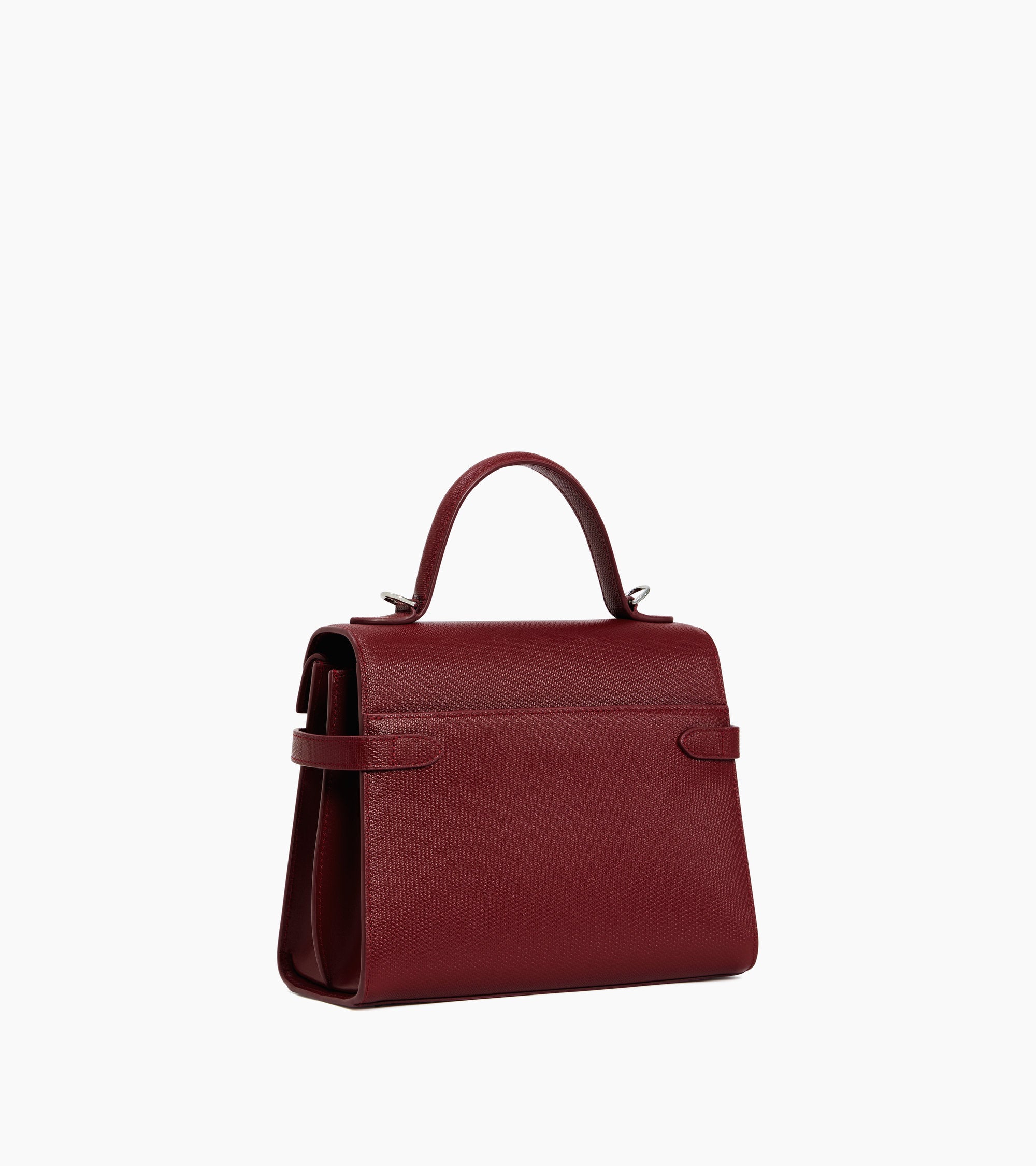 Emilie medium handbag with double flap in T-signature leather