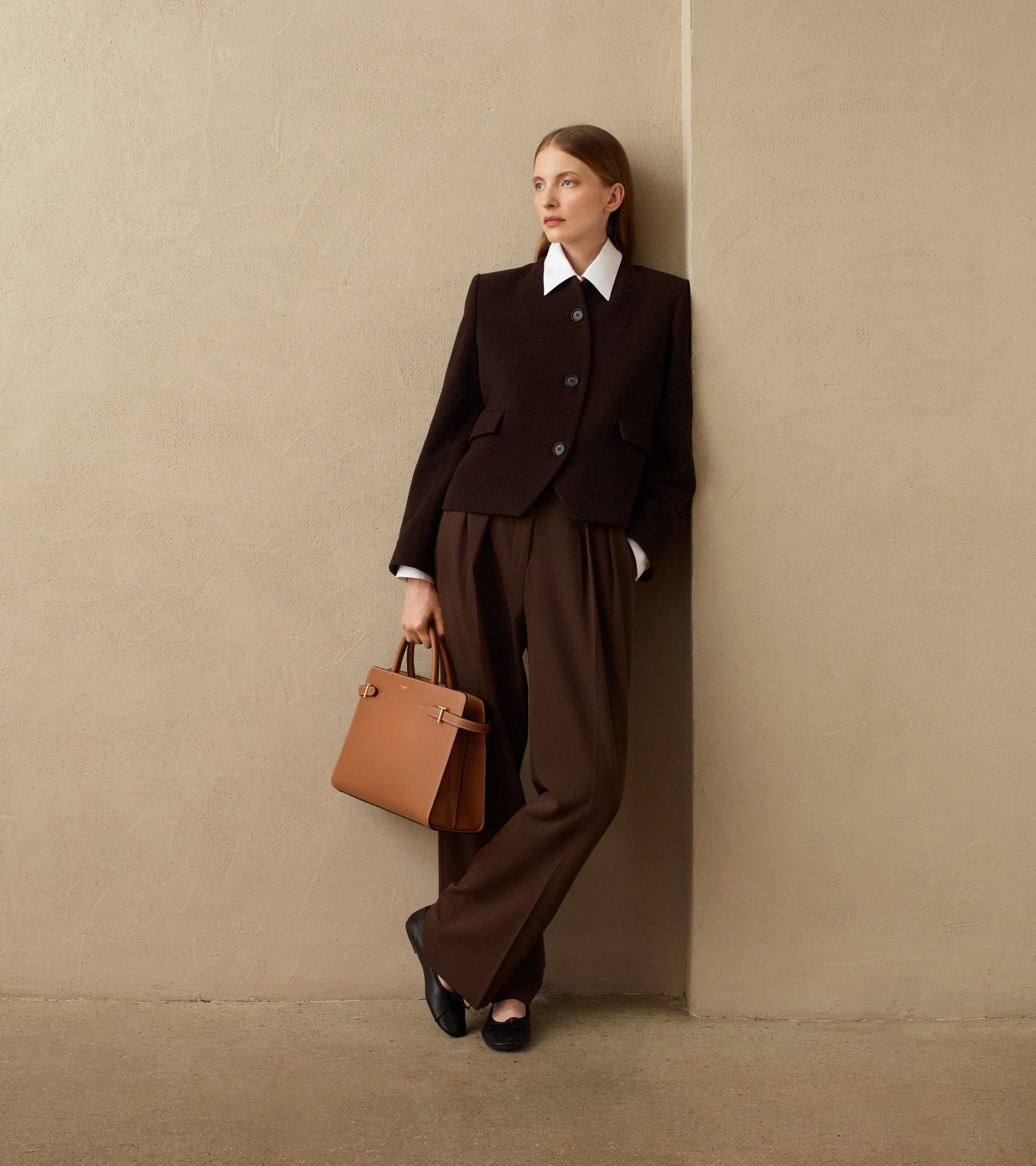 Emilie large handbag in grained leather