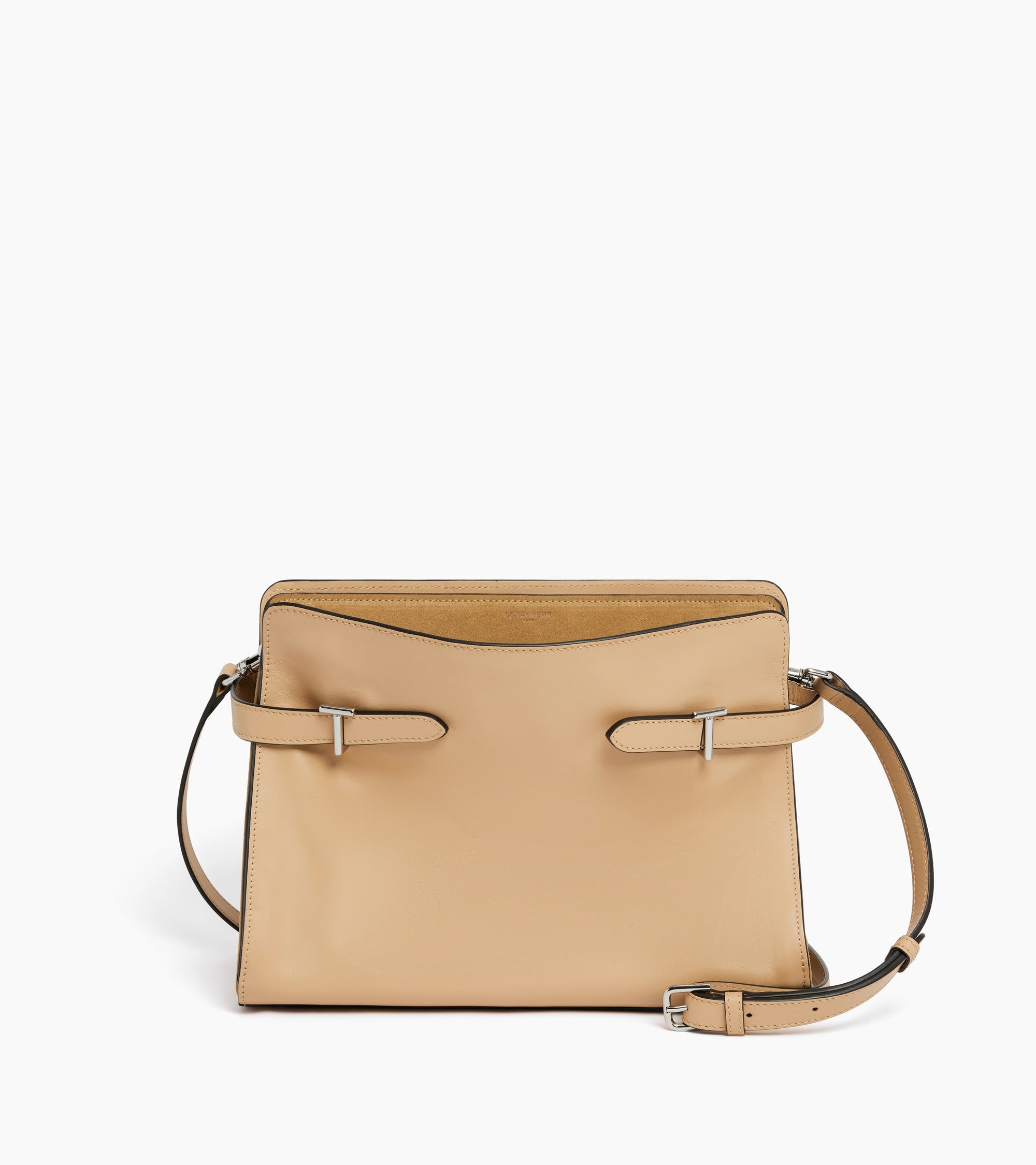 Emie large handbag in smooth leather and nubuck