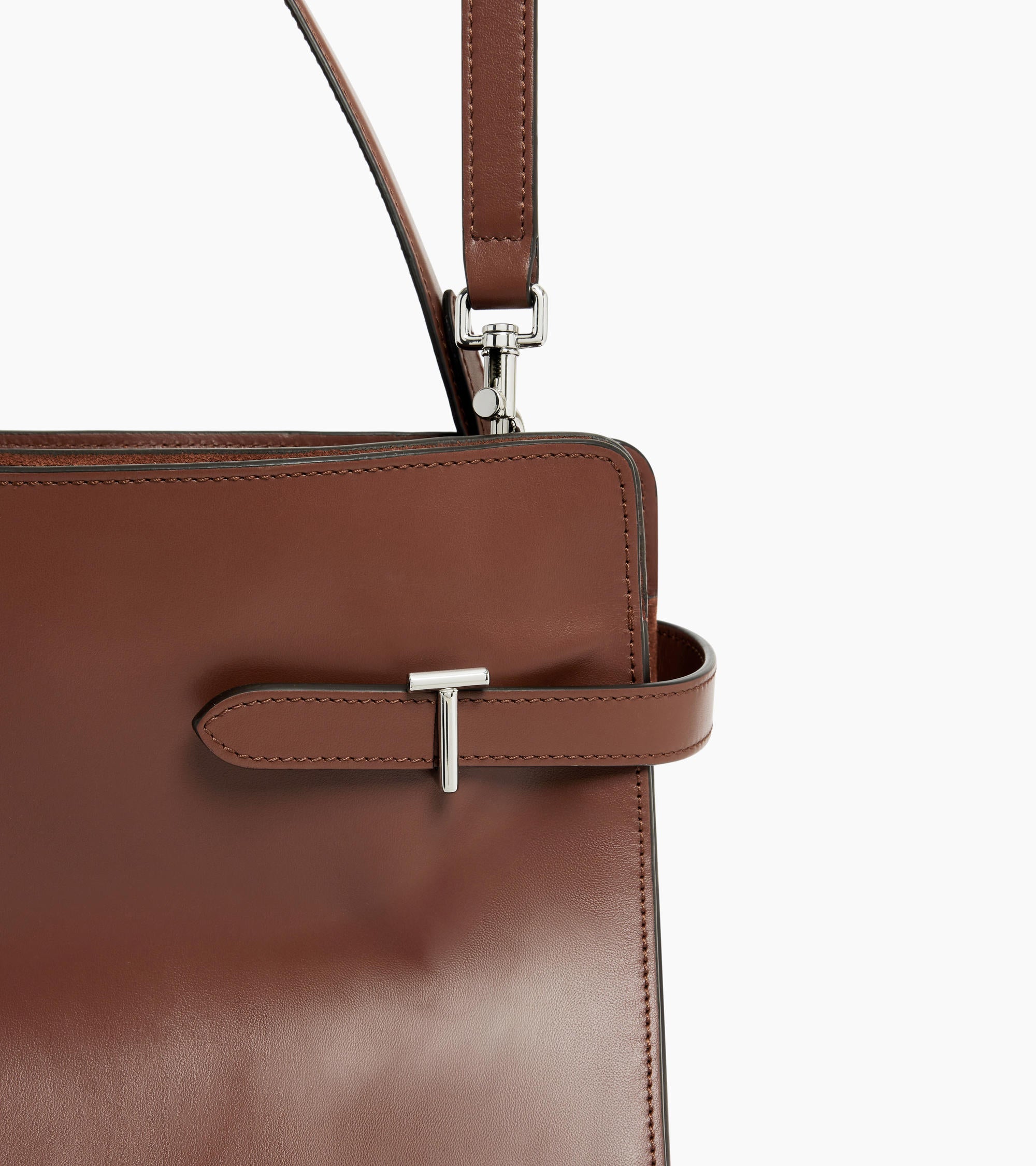 Emie large handbag in smooth leather and nubuck