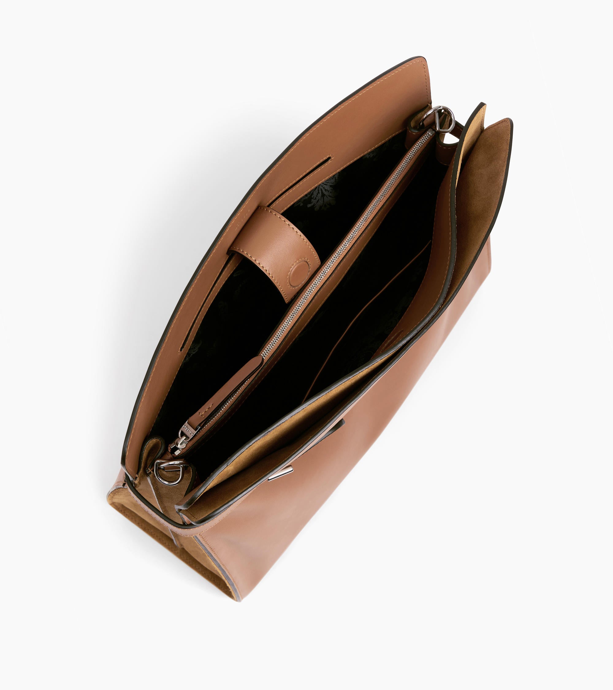 Emie maxi shoulderbag in smooth leather and nubuck