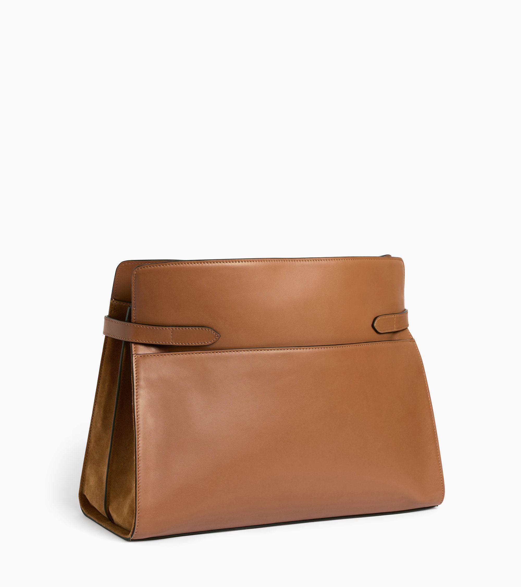 Emie maxi shoulderbag in smooth leather and nubuck