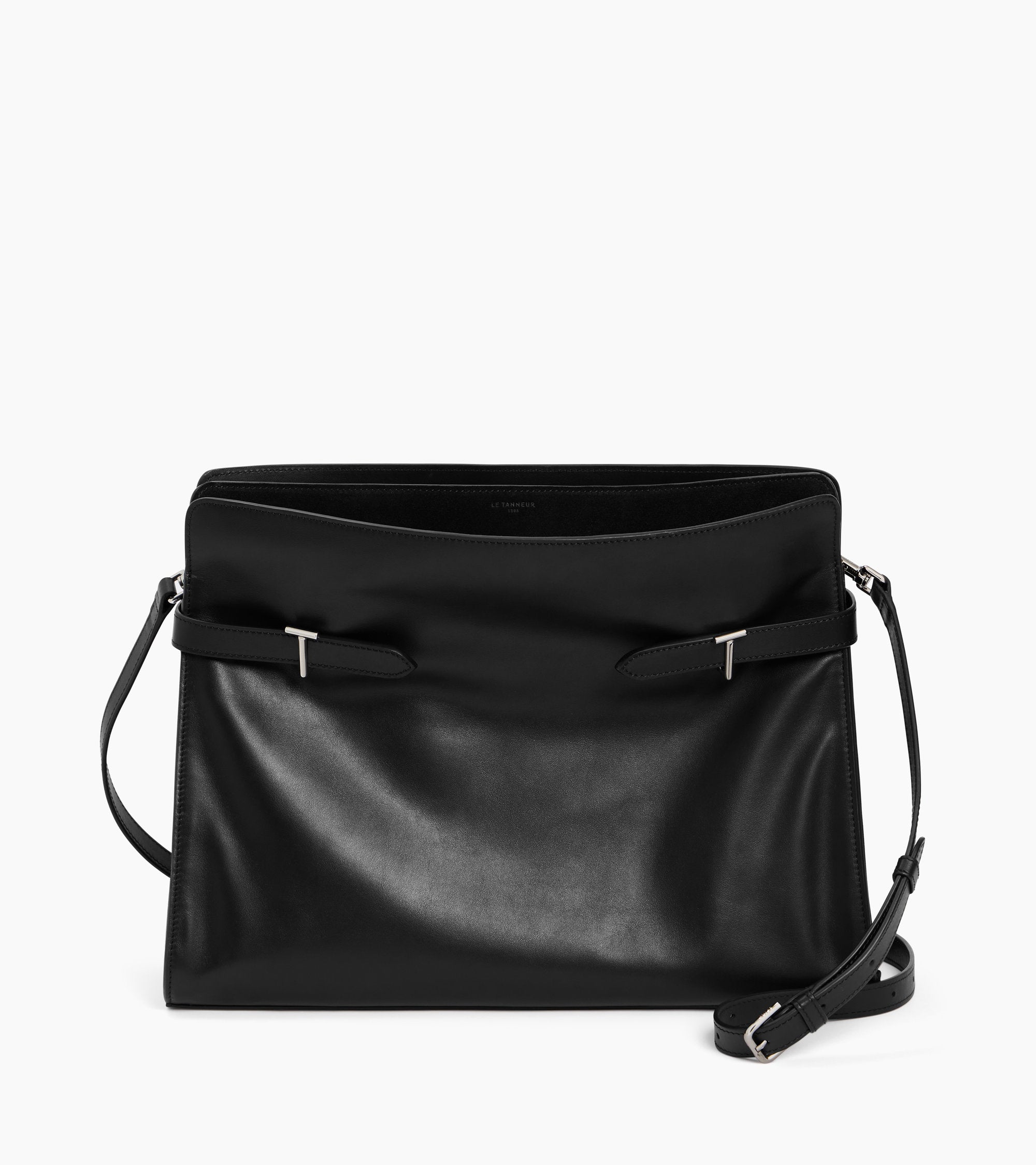 Emie maxi shoulderbag in smooth leather and nubuck