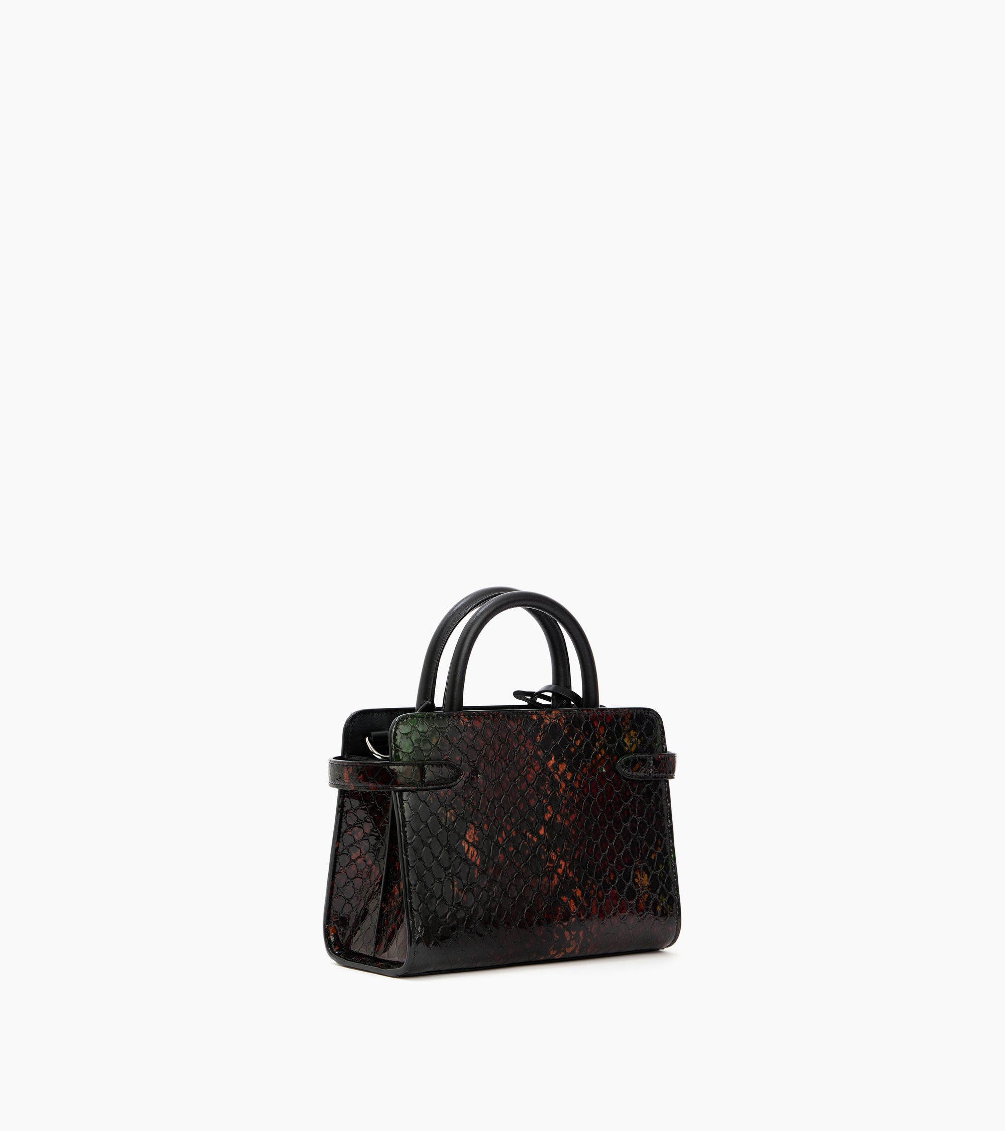 Emilie small handbag in python-effect leather