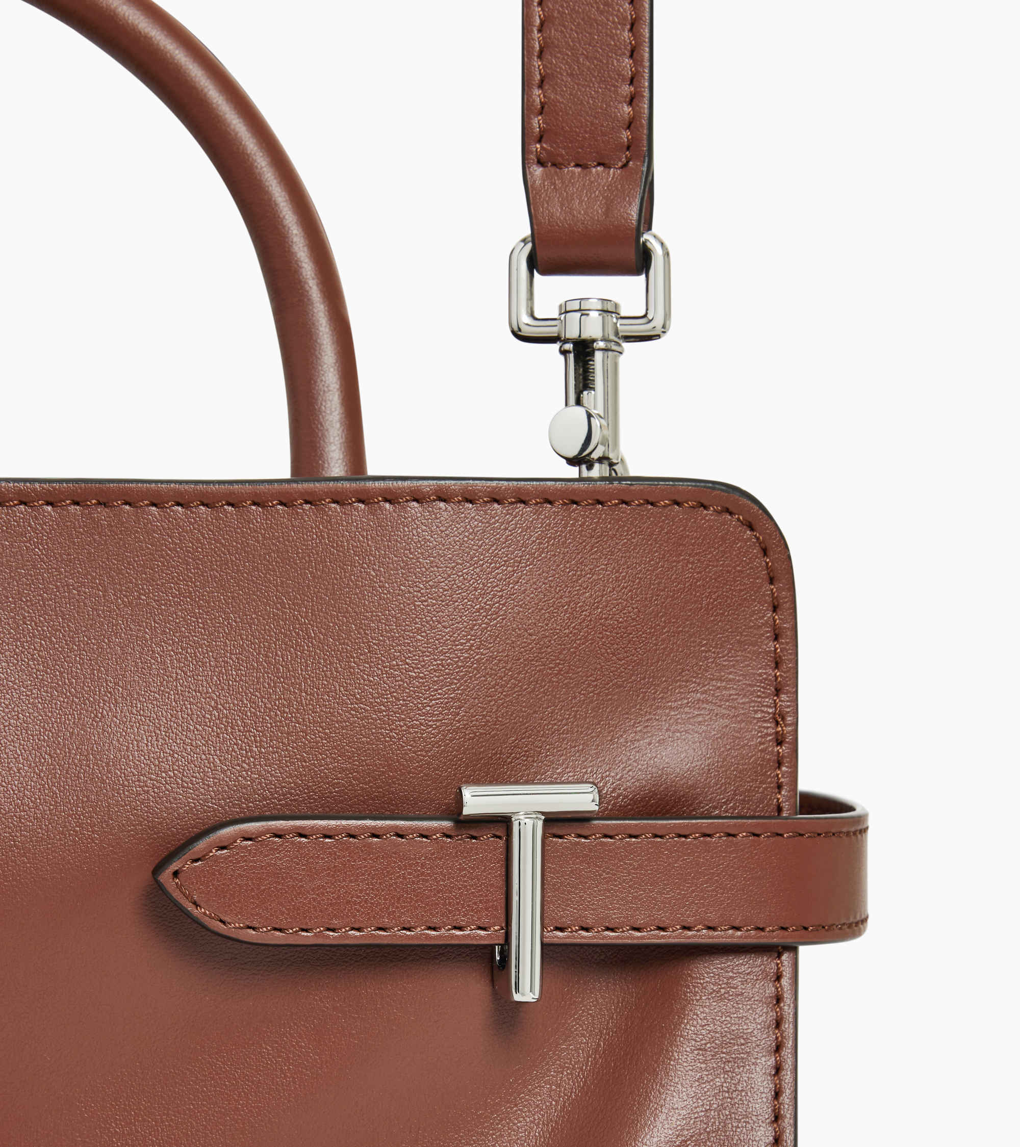 Emie medium handbag in smooth leather and nubuck