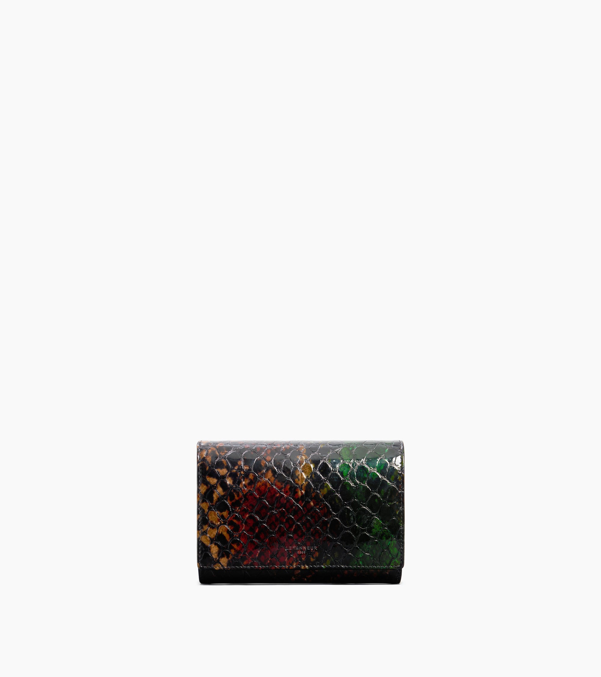 Emilie wallet in python-effect leather