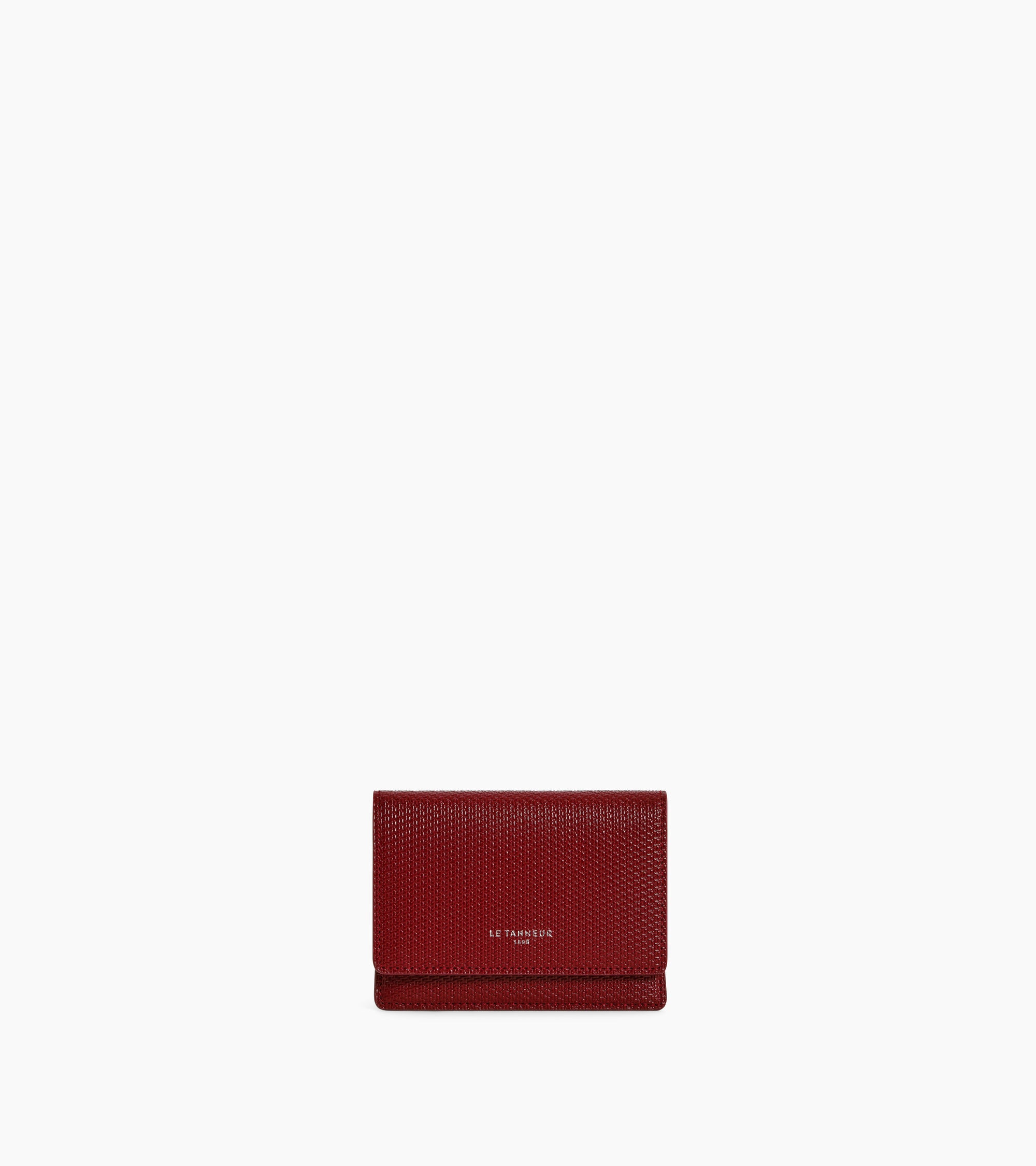 Emilie flap cardholder in T signature leather