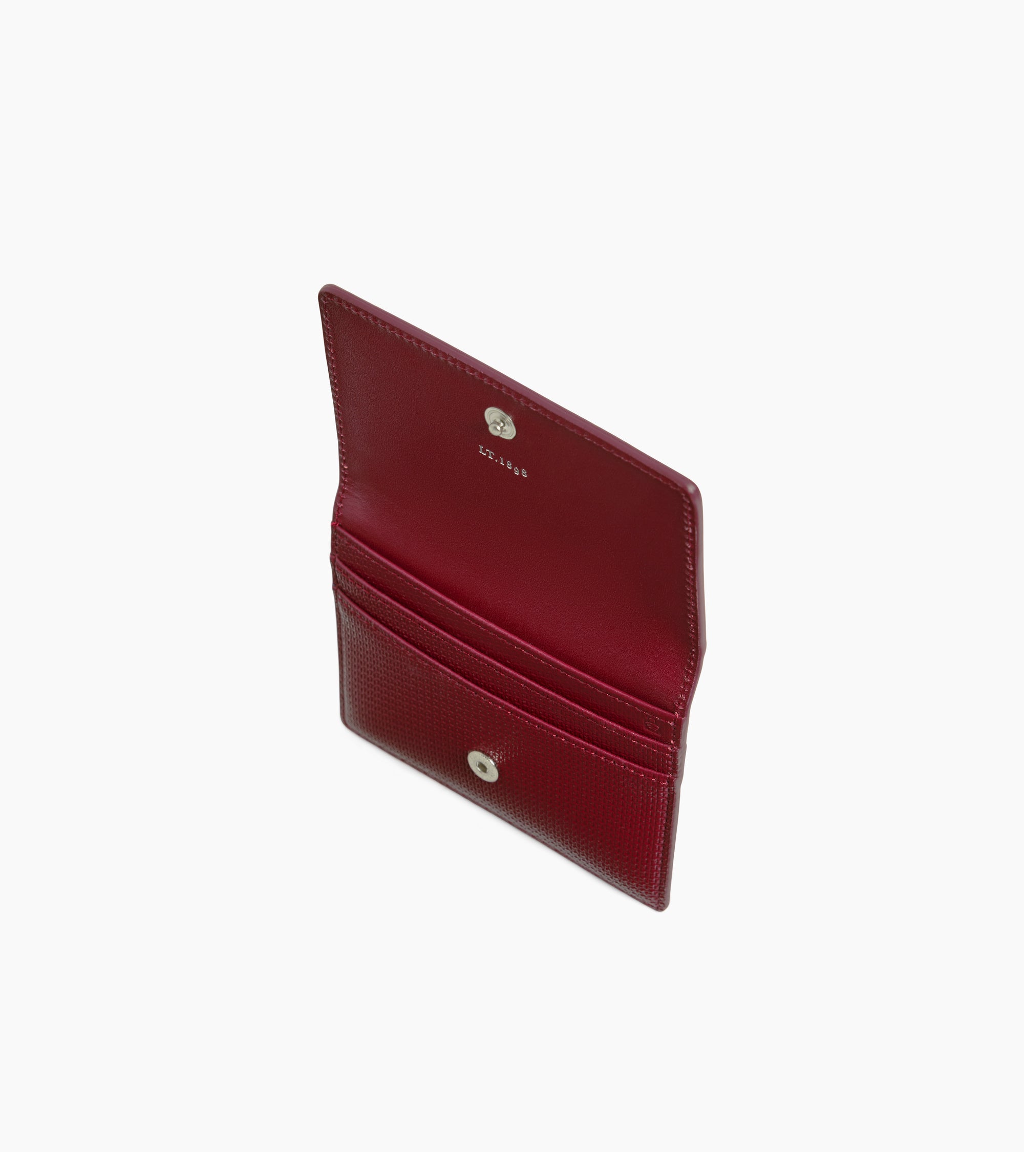 Emilie flap cardholder in T signature leather