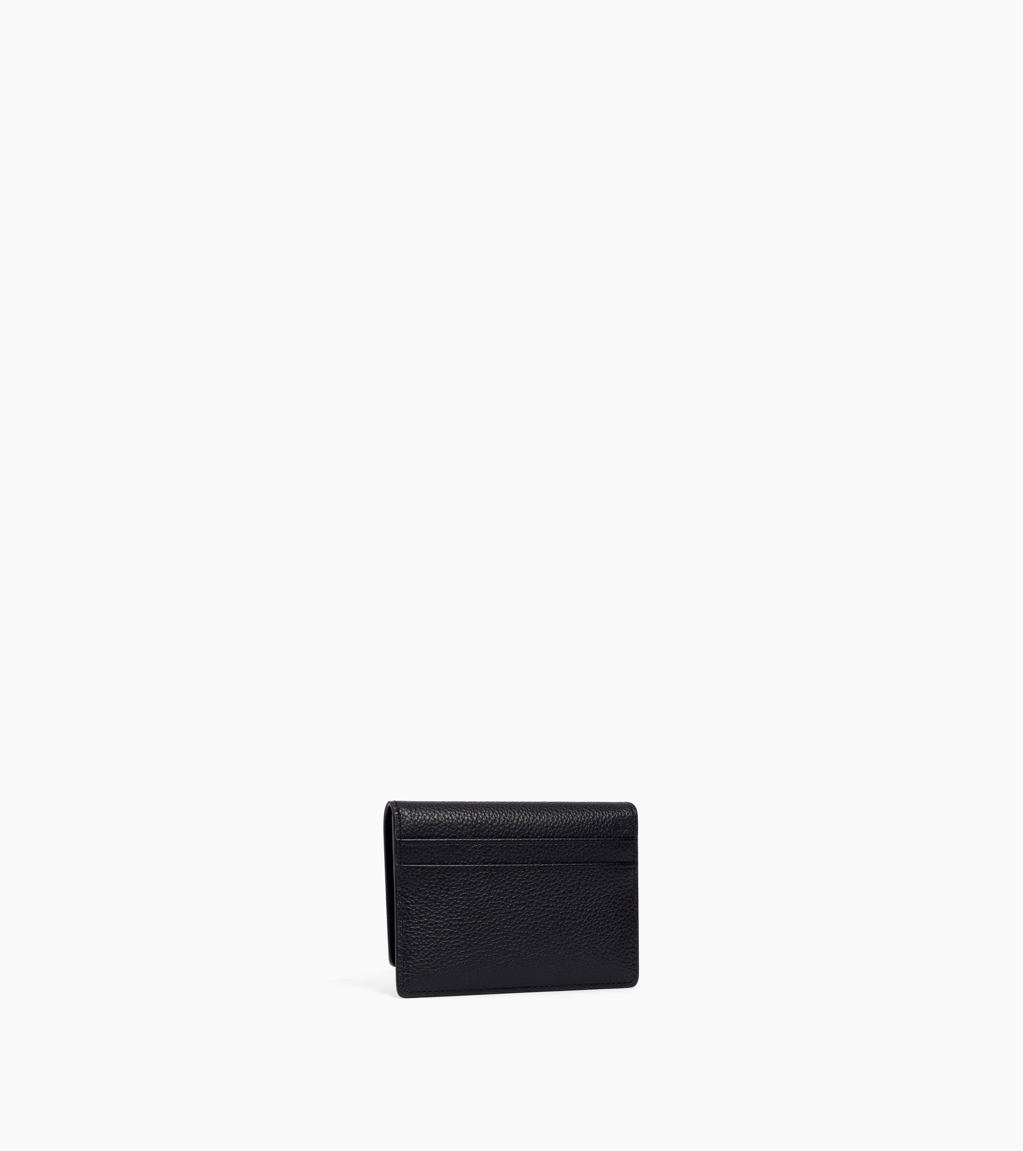 Emilie card holder in grained leather with flap