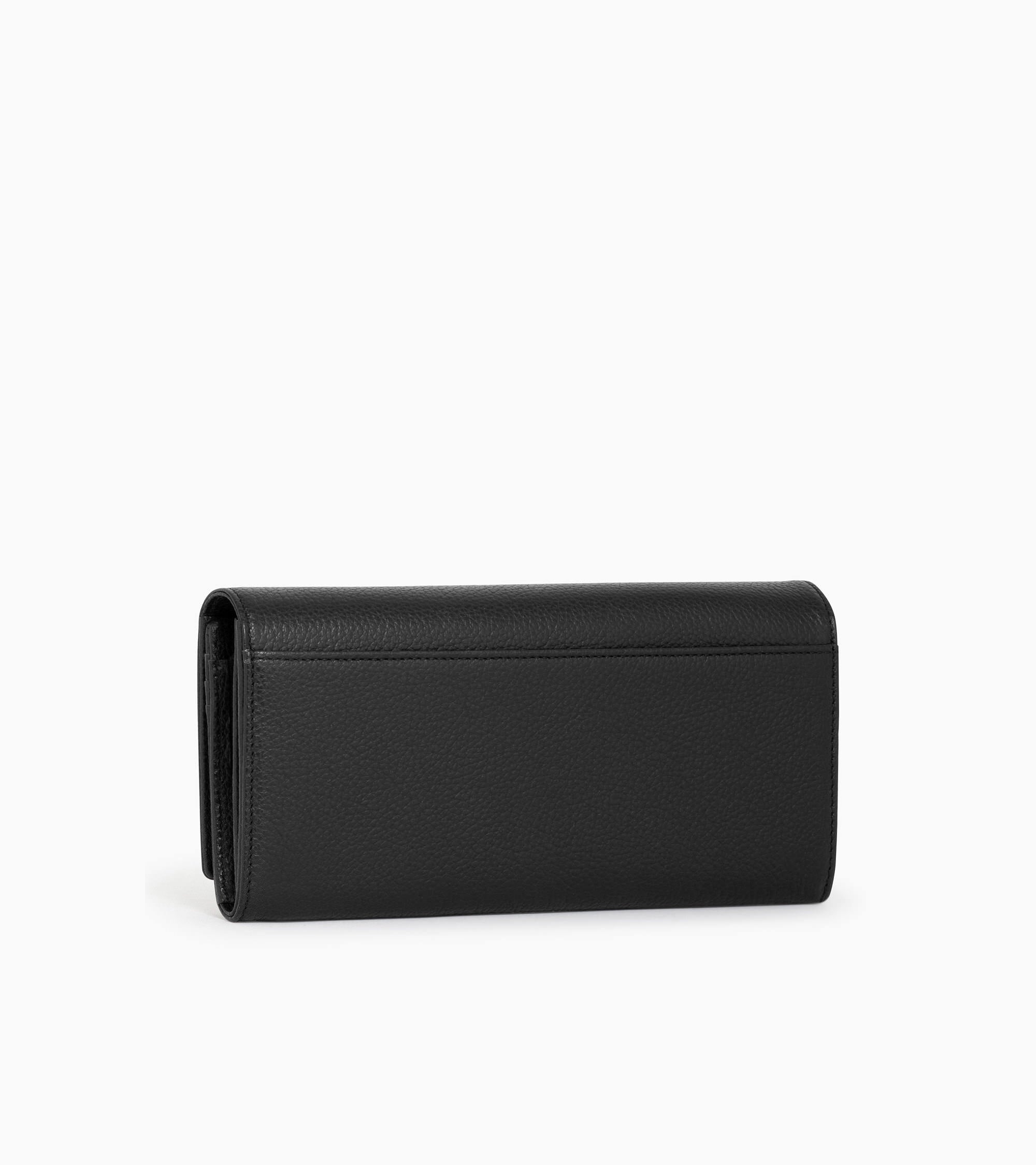 Emilie zipped travel companion in grained leather