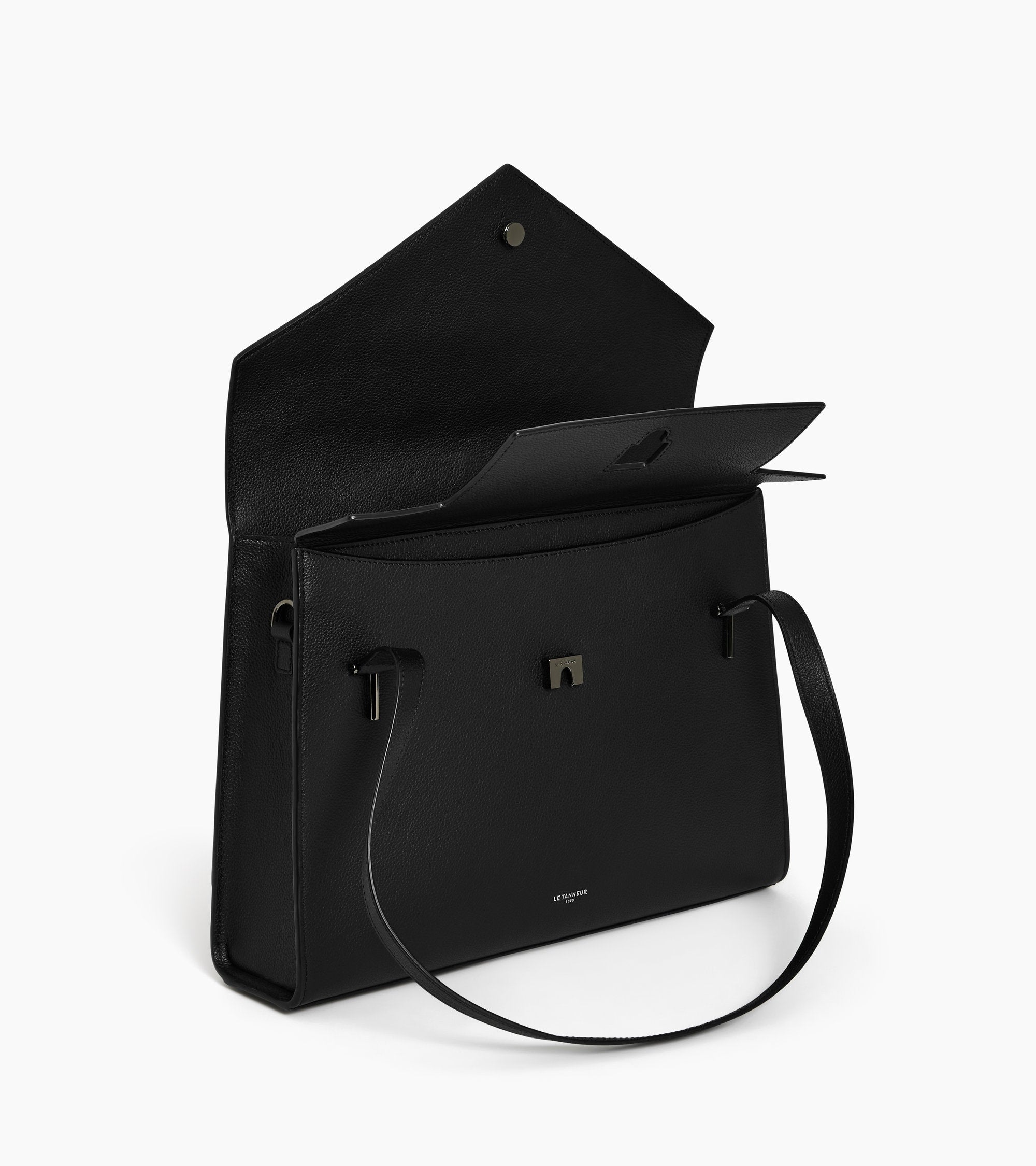 Emilie double flap grained leather document holder