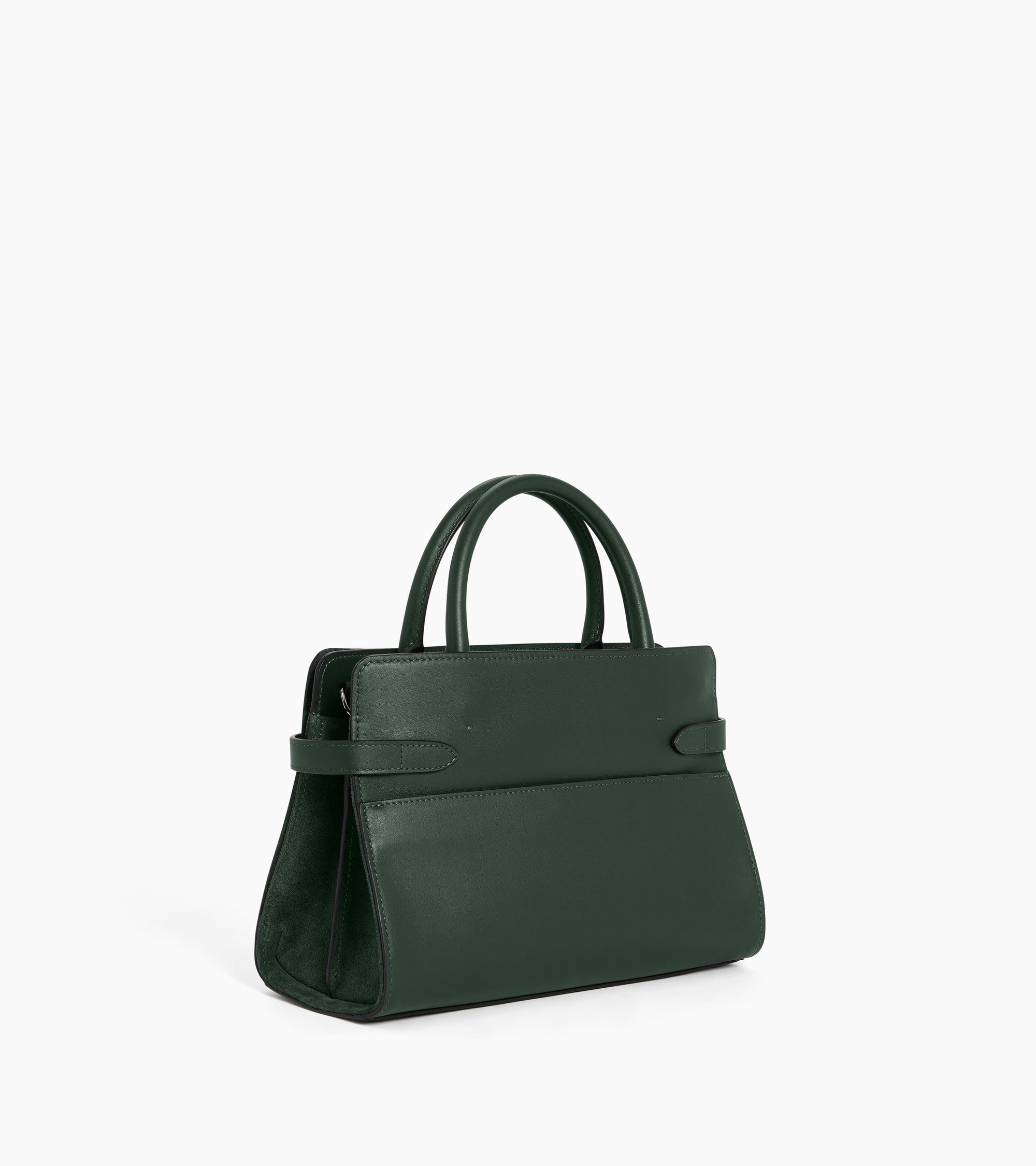 Emie medium handbag in smooth leather and suede split leather