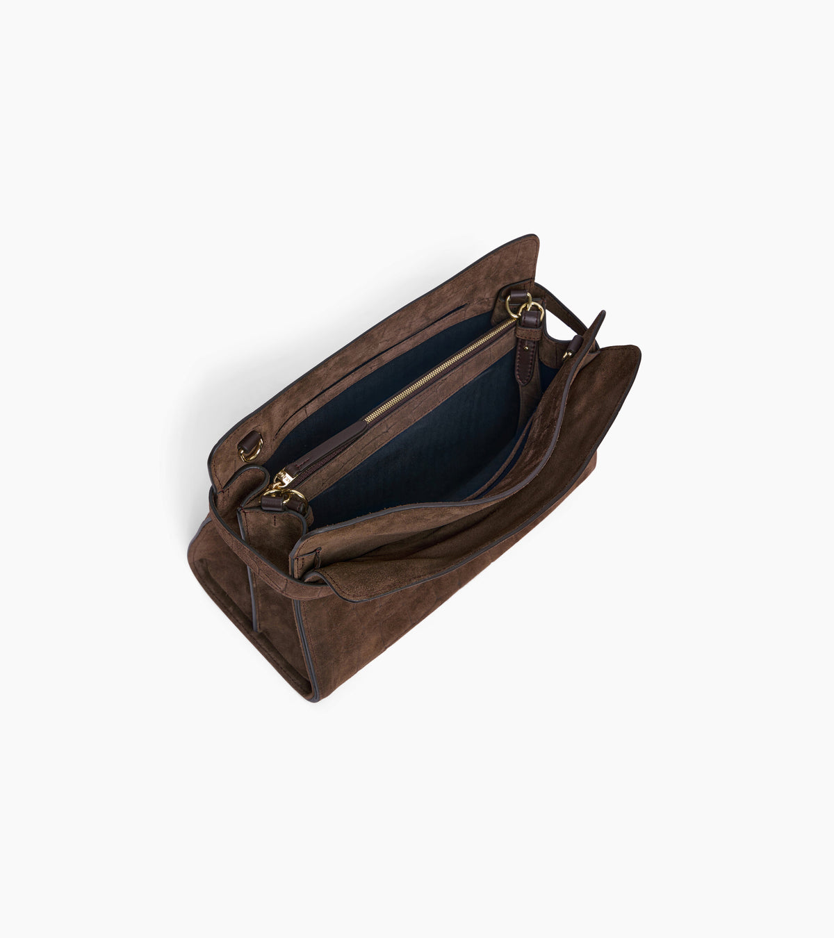 Emie large shoulder bag in mock croc suede split leather