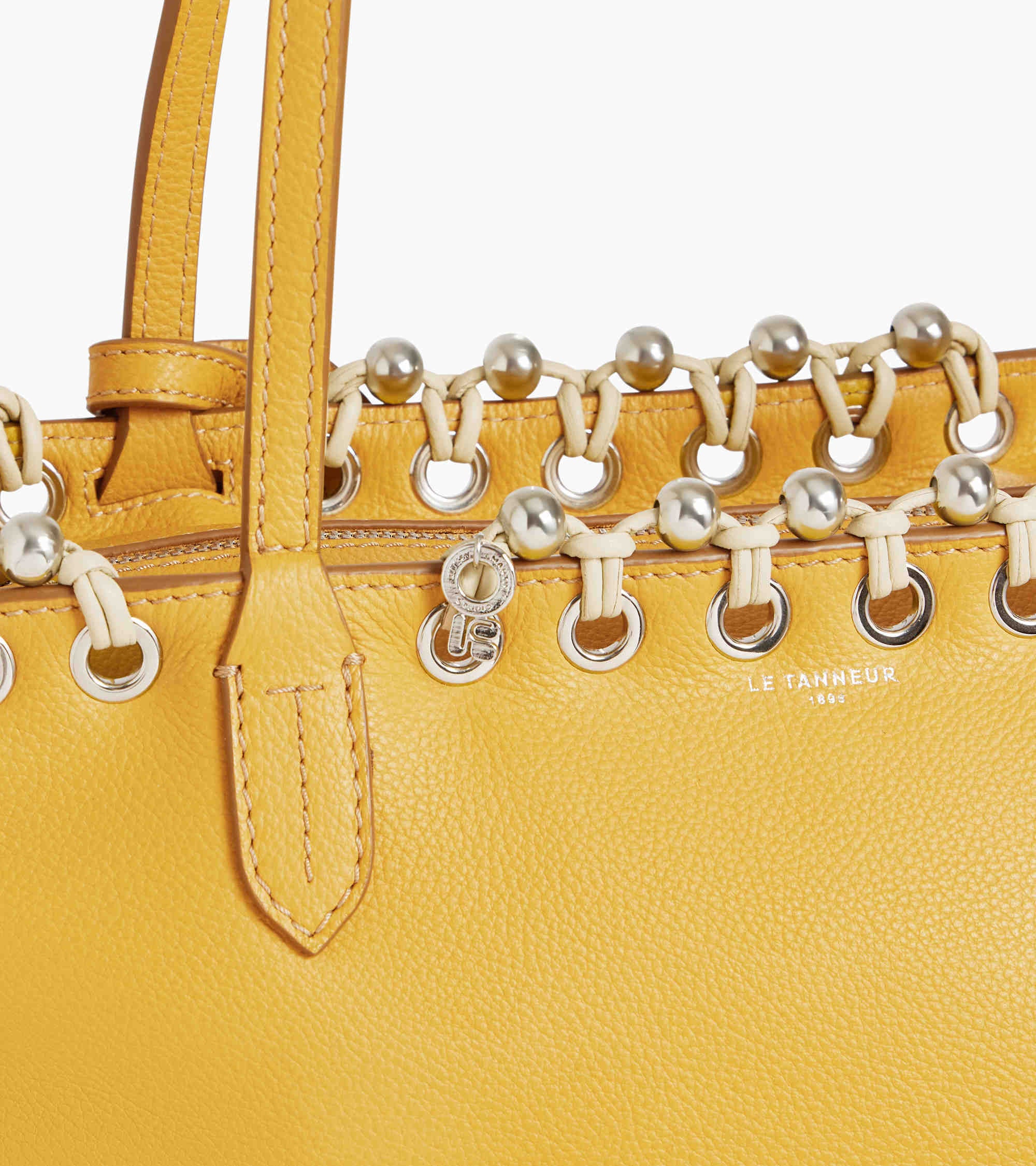 Grained leather tote bag Kitesy Martin Studio