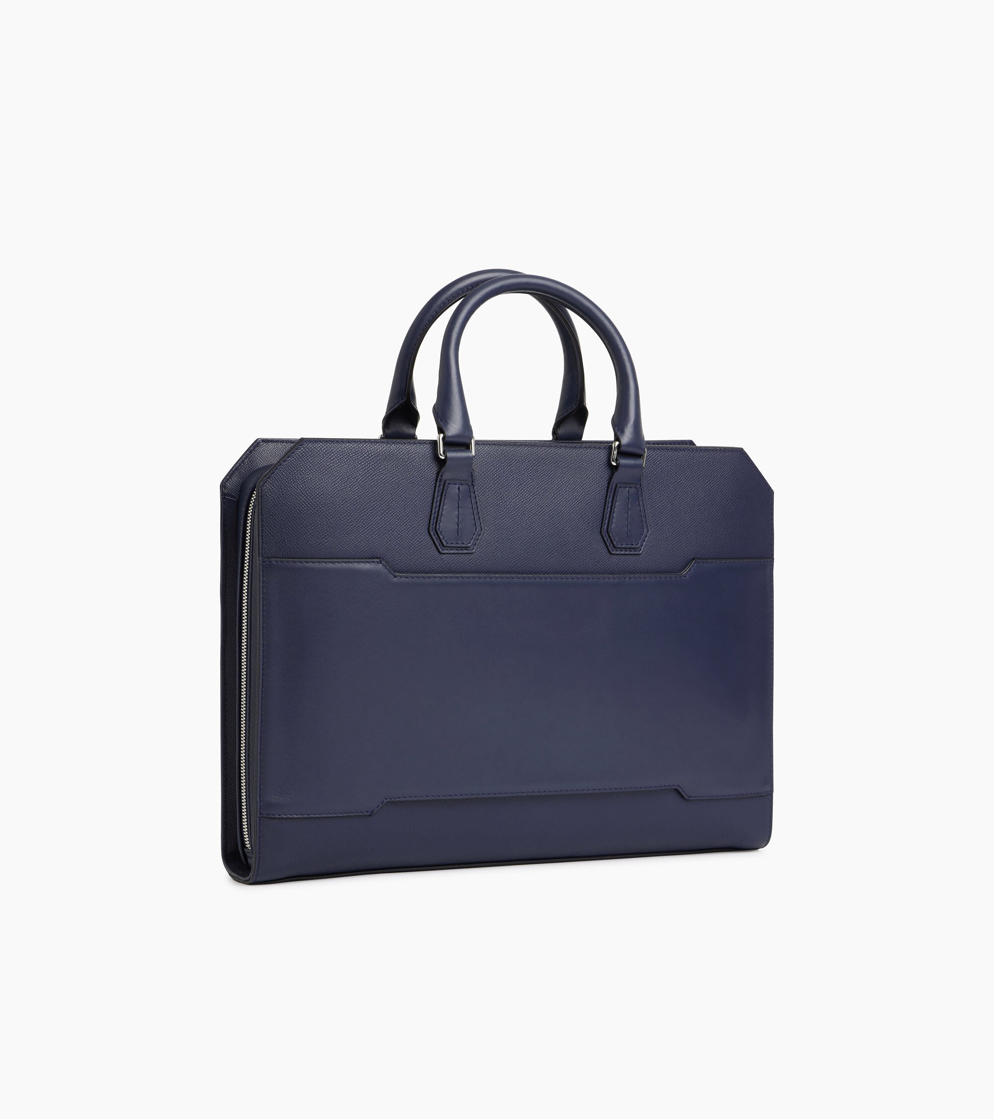 Gaston slim 15" briefcase in cross grain leather