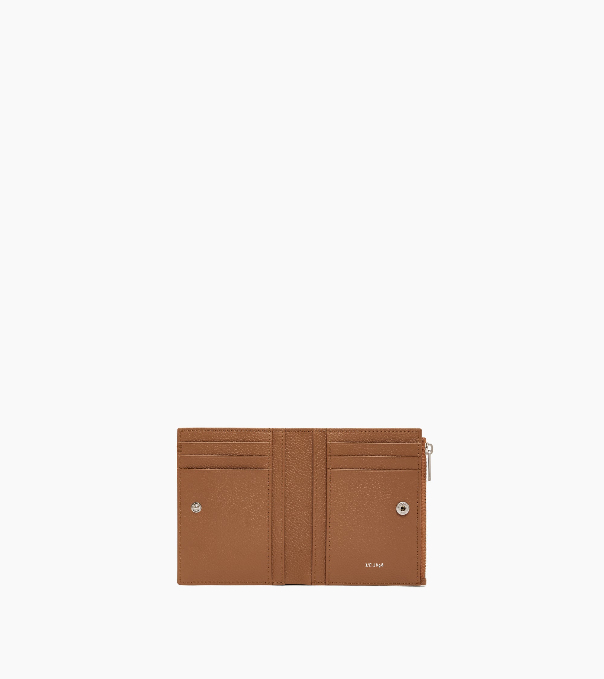 Lucien small vertical zipped grained leather wallet