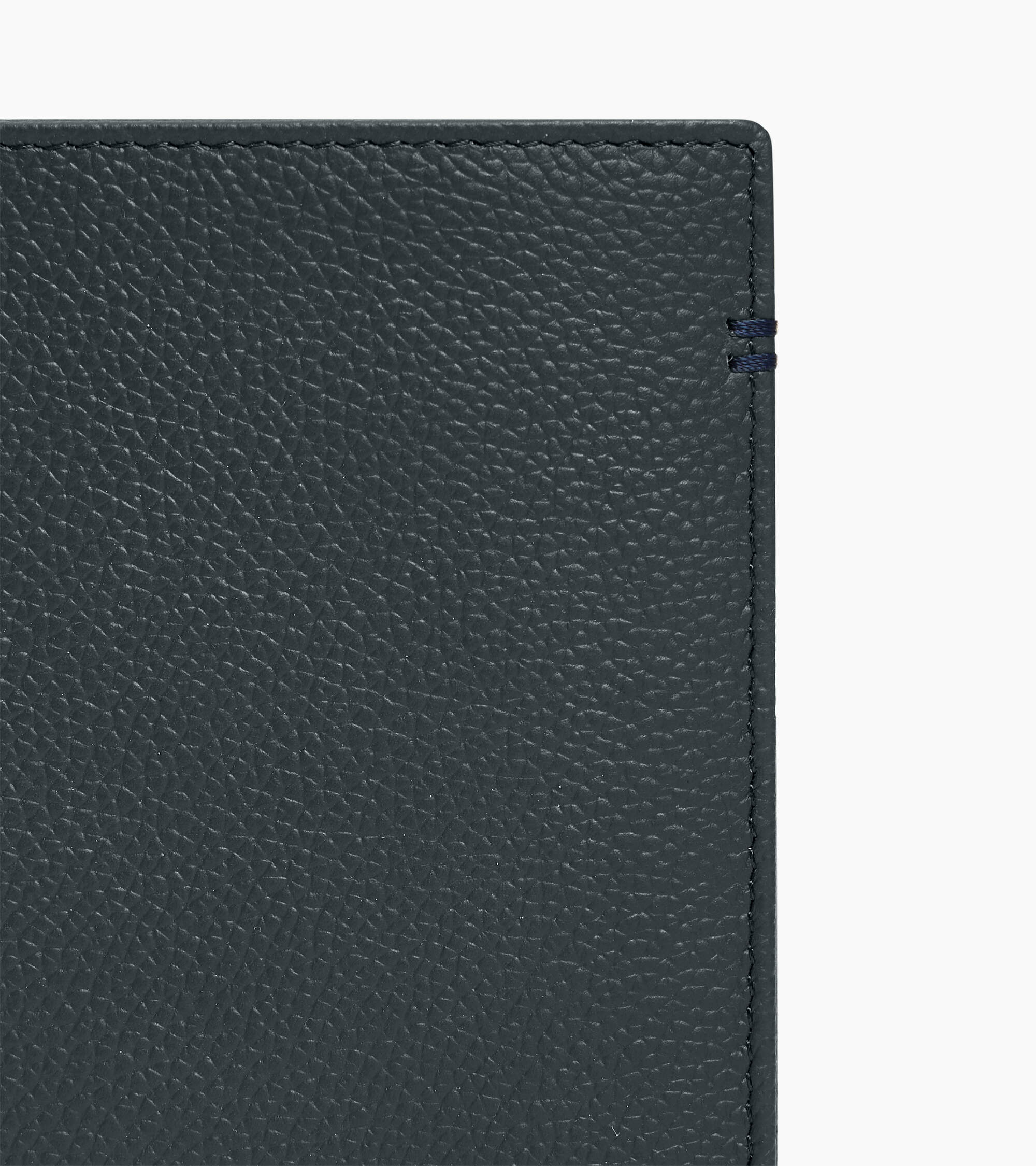 Lucien medium vertical two-fold zipped wallet in grained leather