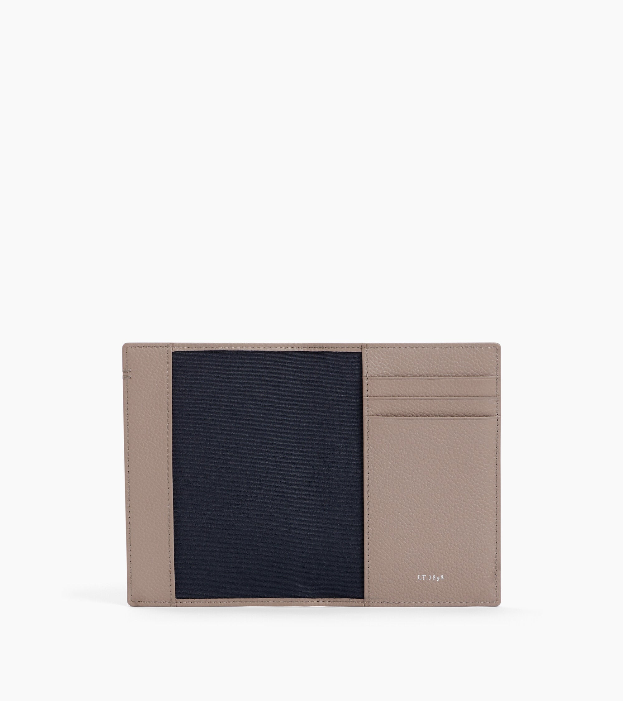 Passport holder in grained leather